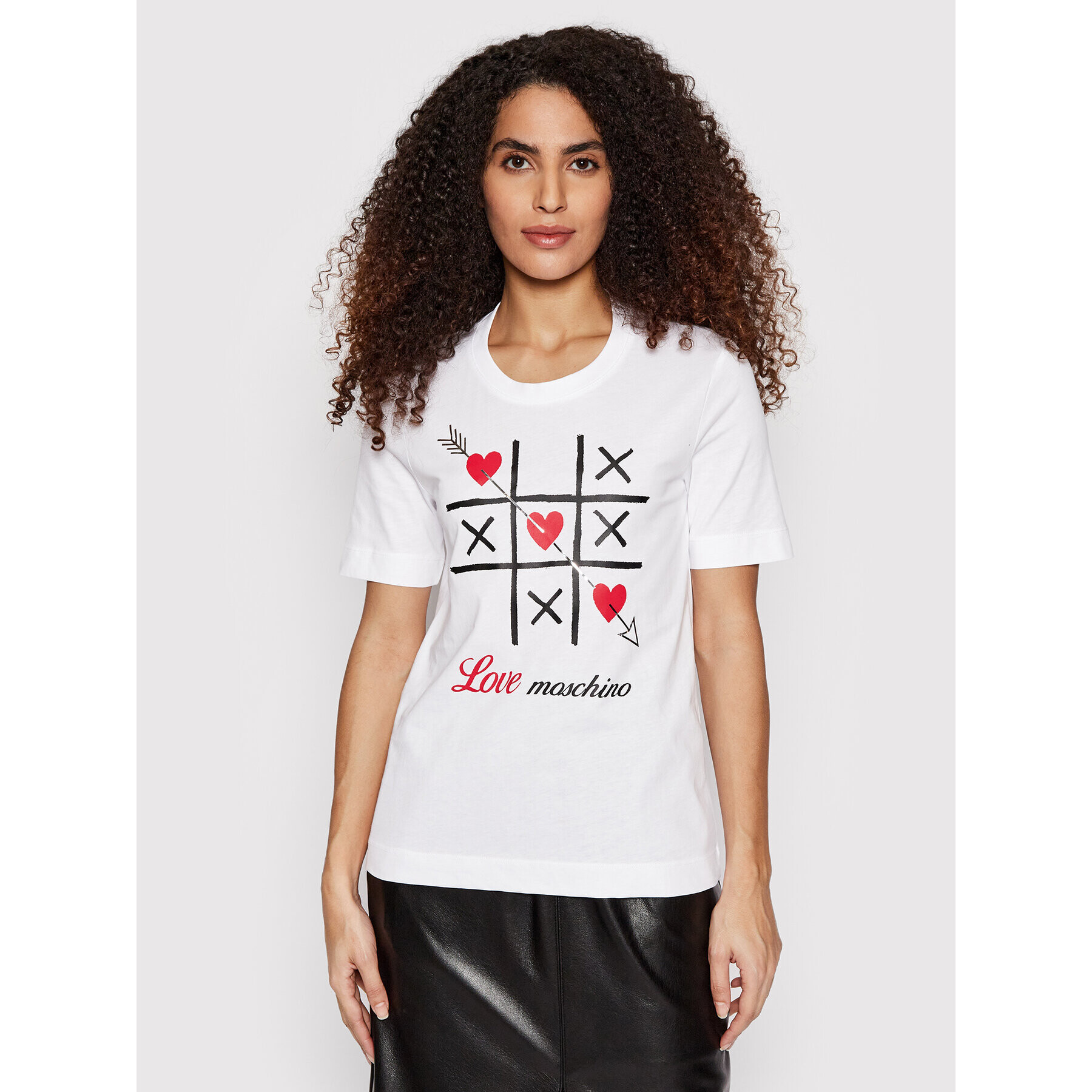 LOVE MOSCHINO T-Shirt W4F153JM 3876 Bílá Regular Fit - Pepit.cz