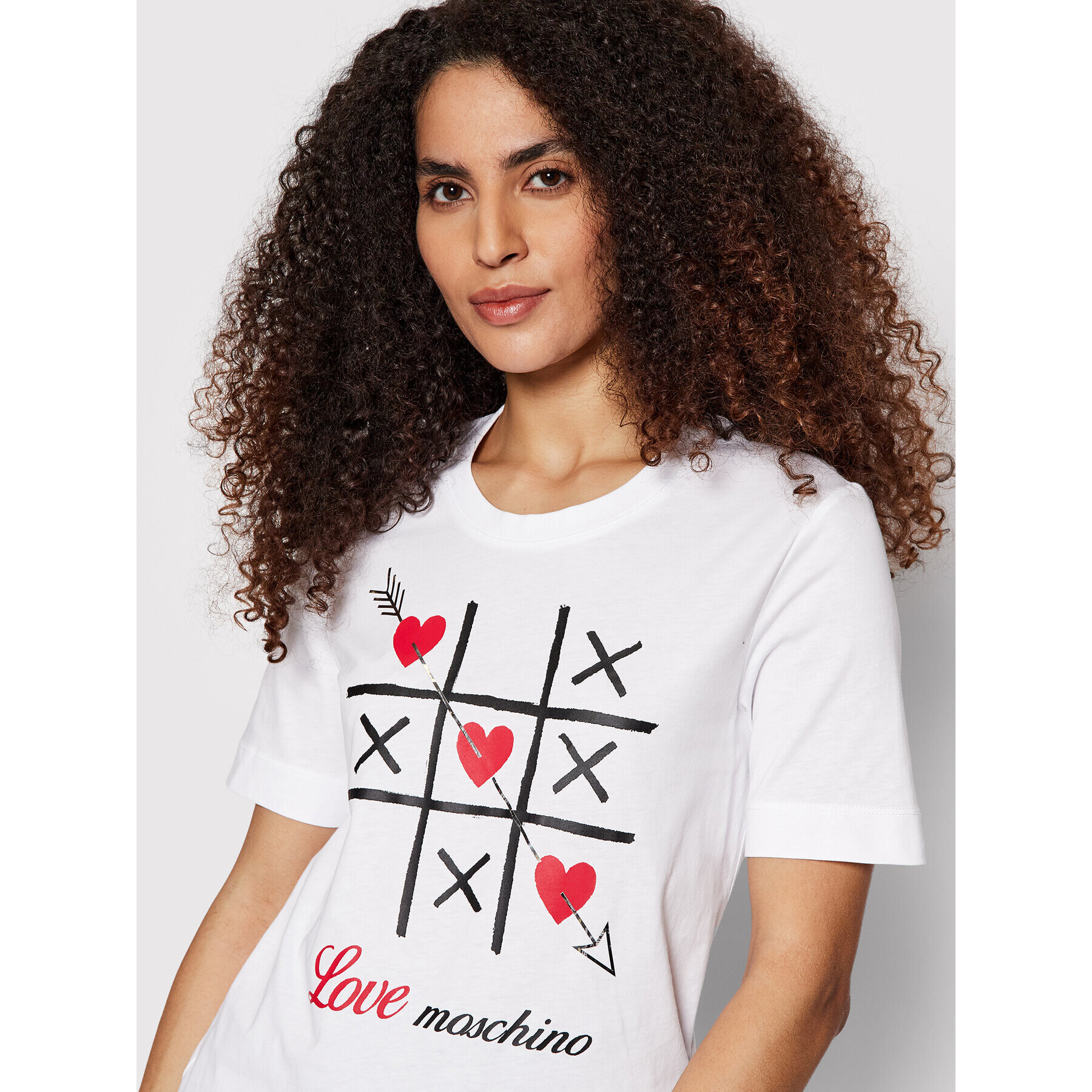 LOVE MOSCHINO T-Shirt W4F153JM 3876 Bílá Regular Fit - Pepit.cz