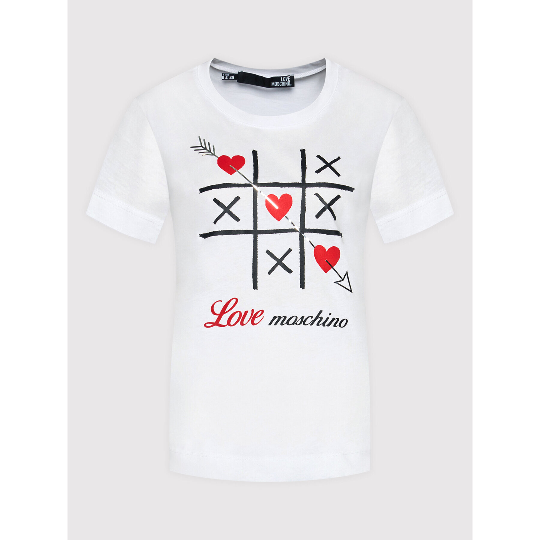 LOVE MOSCHINO T-Shirt W4F153JM 3876 Bílá Regular Fit - Pepit.cz