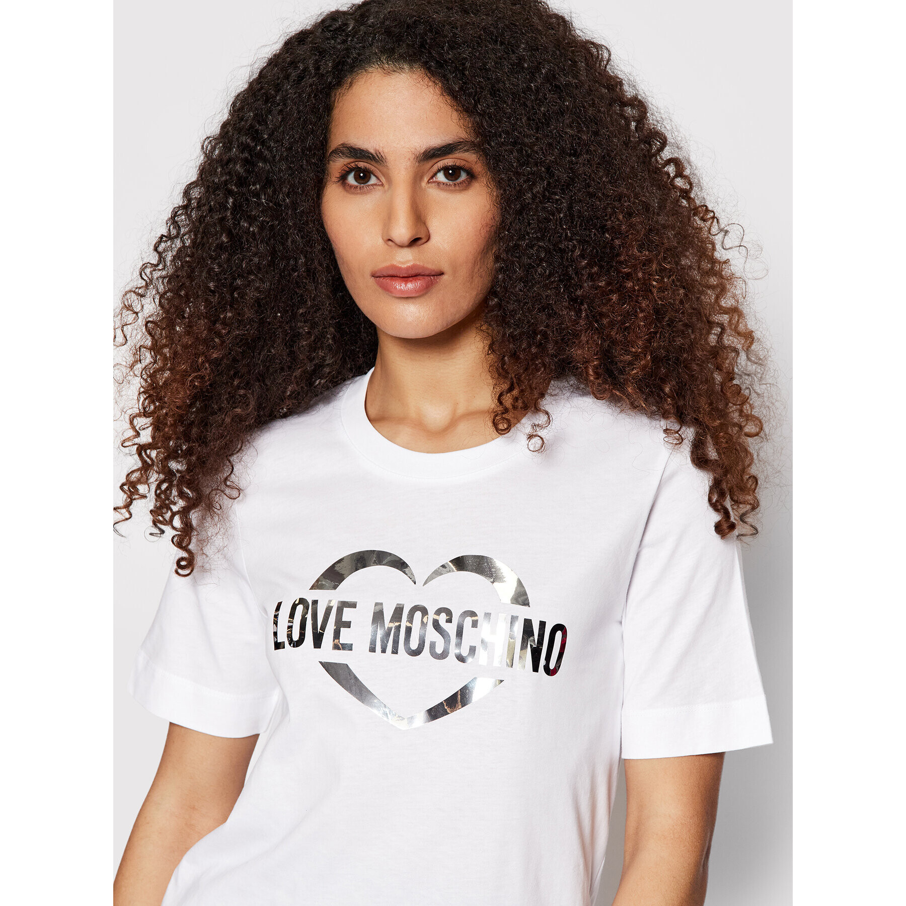 LOVE MOSCHINO T-Shirt W4F153NM 3876 Bílá Regular Fit - Pepit.cz