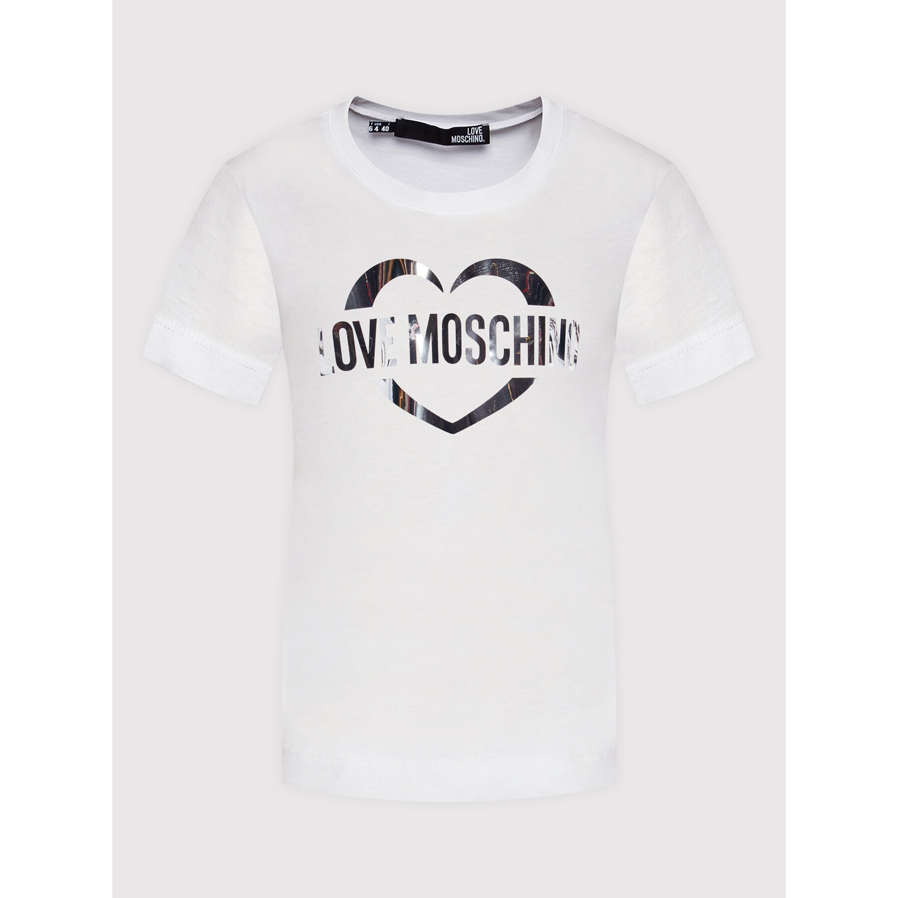 LOVE MOSCHINO T-Shirt W4F153NM 3876 Bílá Regular Fit - Pepit.cz