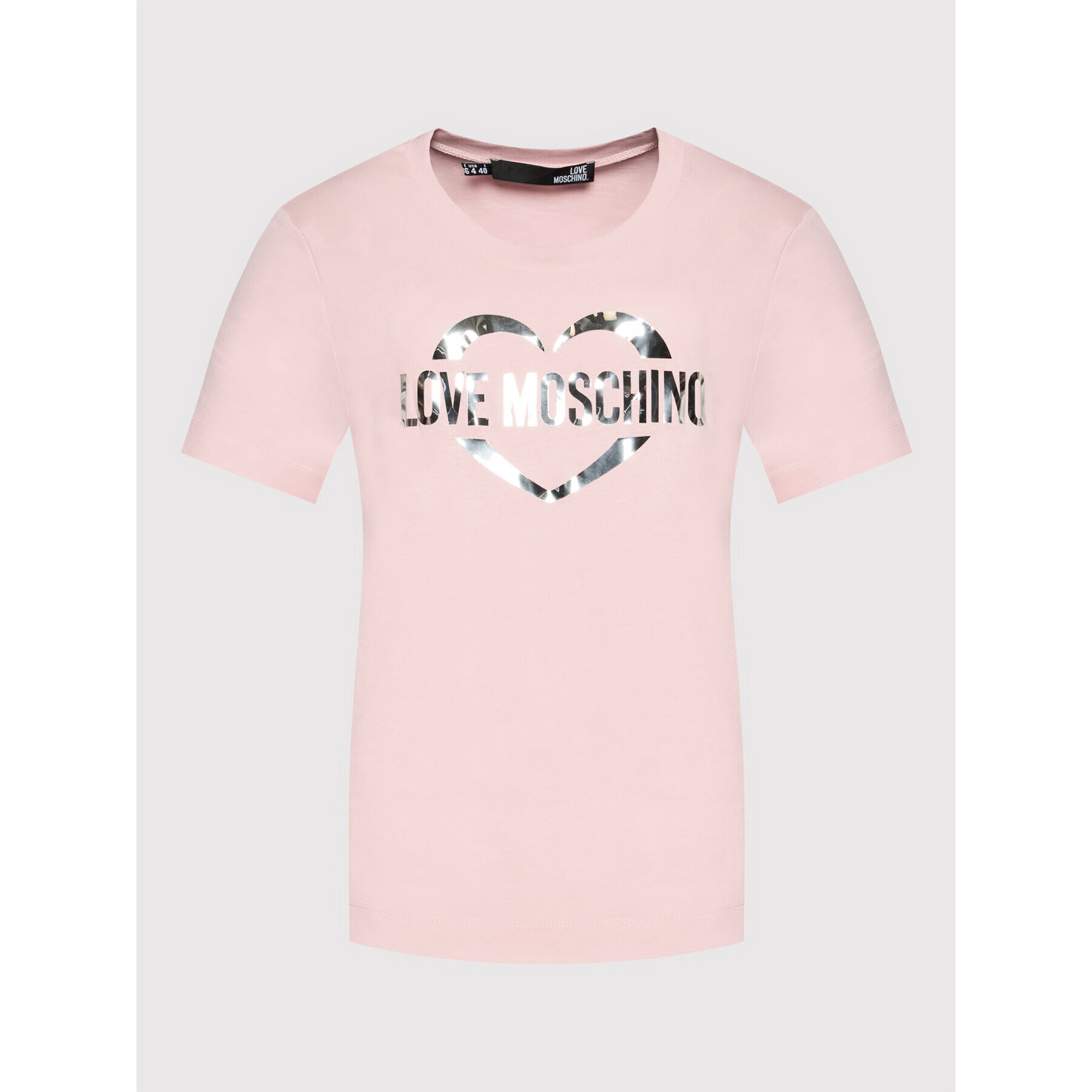 LOVE MOSCHINO T-Shirt W4F153NM3876 Růžová Regular FIt - Pepit.cz