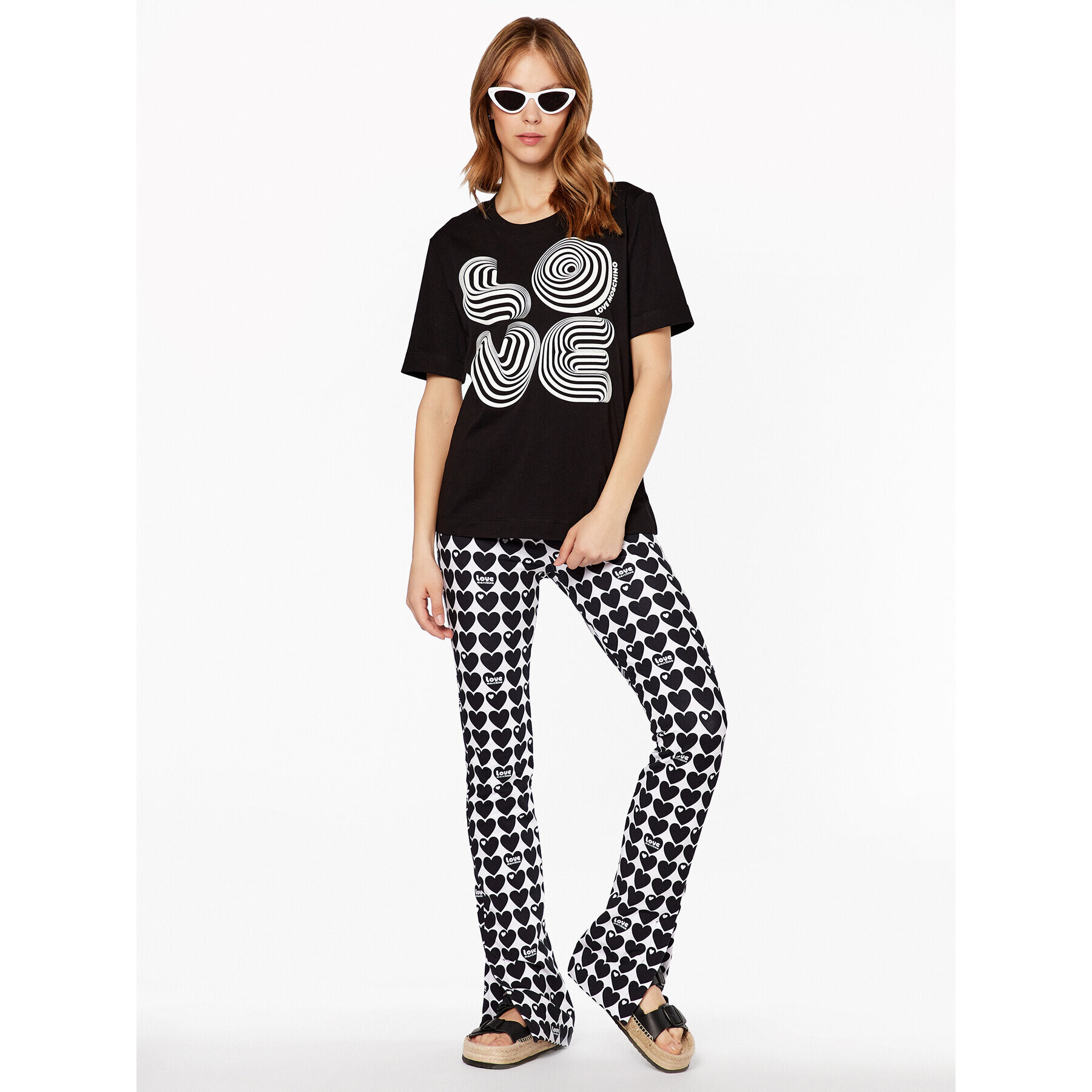 LOVE MOSCHINO T-Shirt W4F154DM 3876 Černá Relaxed Fit - Pepit.cz