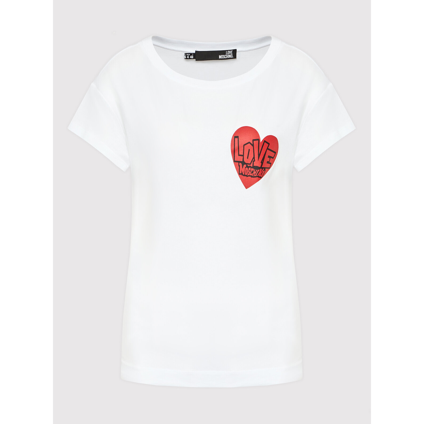 LOVE MOSCHINO T-Shirt W4F303GM 3876 Bílá Regular Fit - Pepit.cz