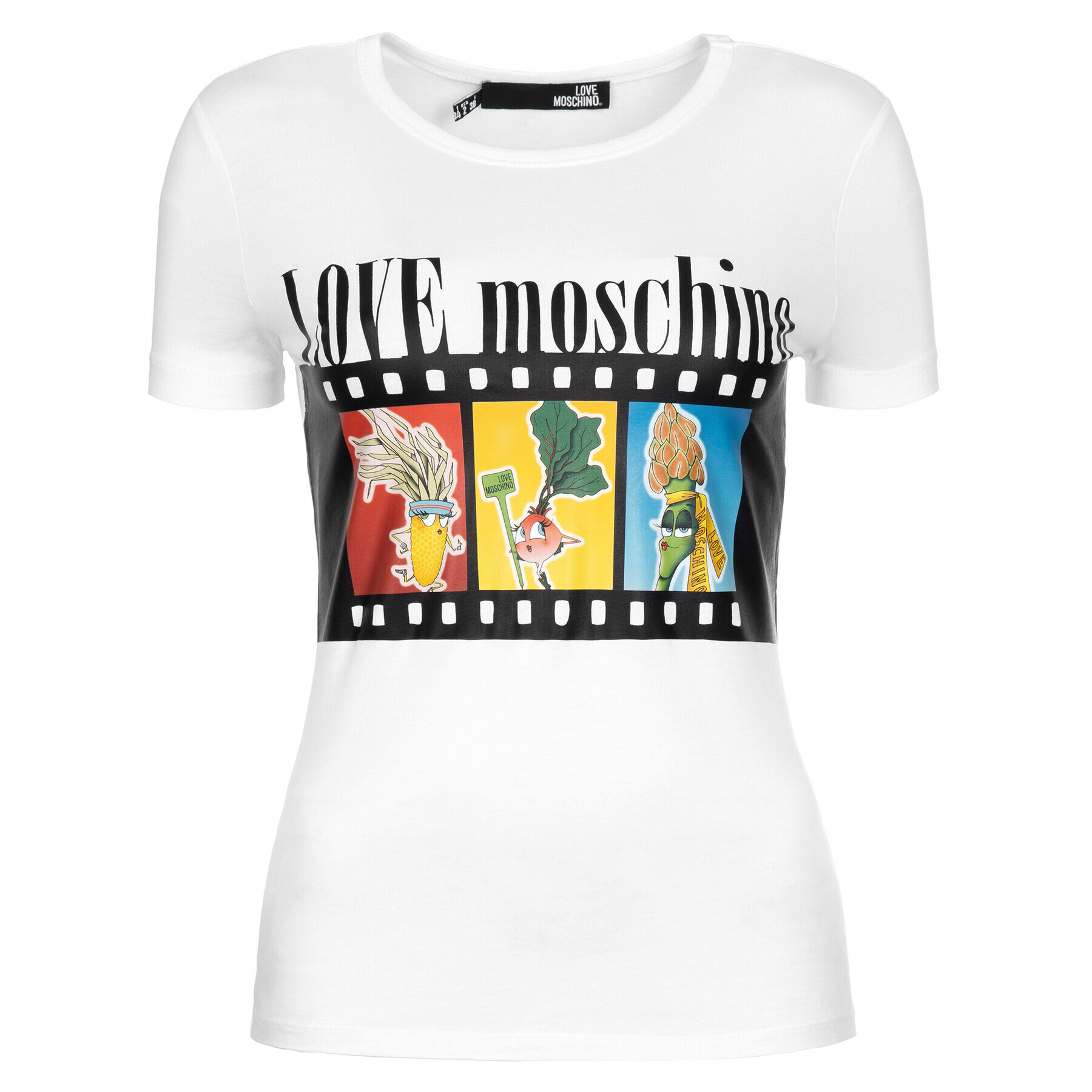 LOVE MOSCHINO T-Shirt W4F7347M 3517 Bílá Regular Fit - Pepit.cz