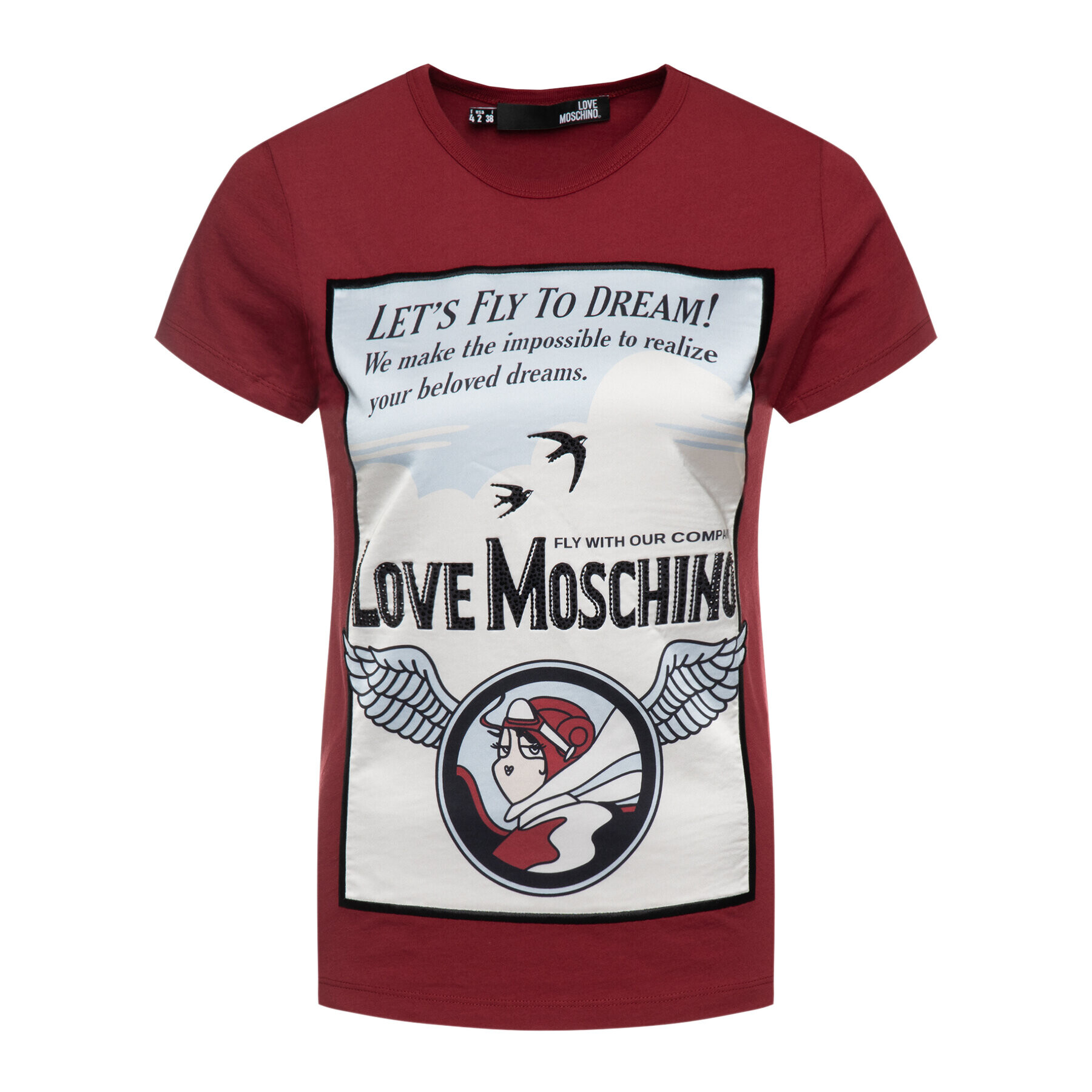 LOVE MOSCHINO T-Shirt W4F7351M 3517 Regular Fit - Pepit.cz