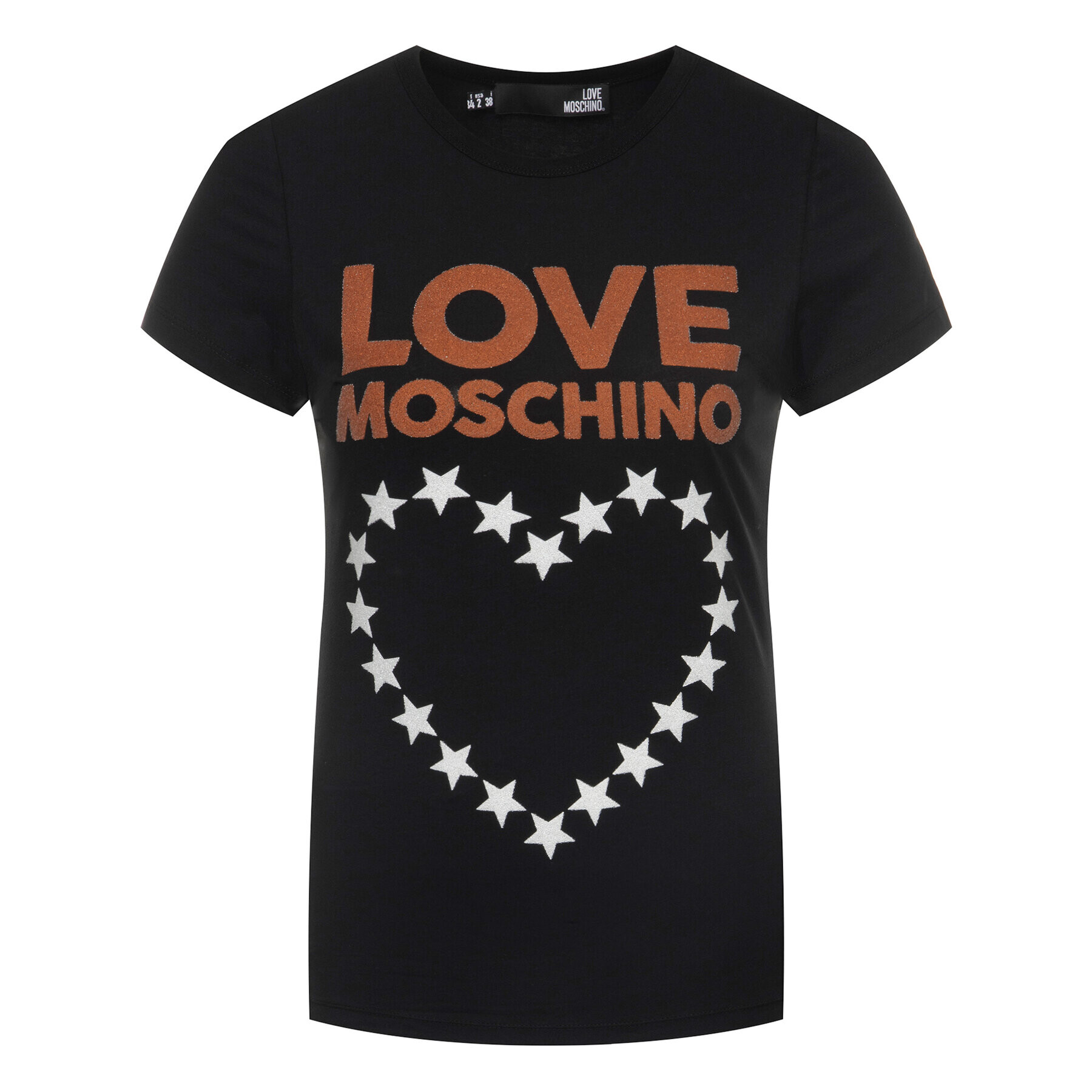 LOVE MOSCHINO T-Shirt W4F7356E 1698 Černá Regular Fit - Pepit.cz