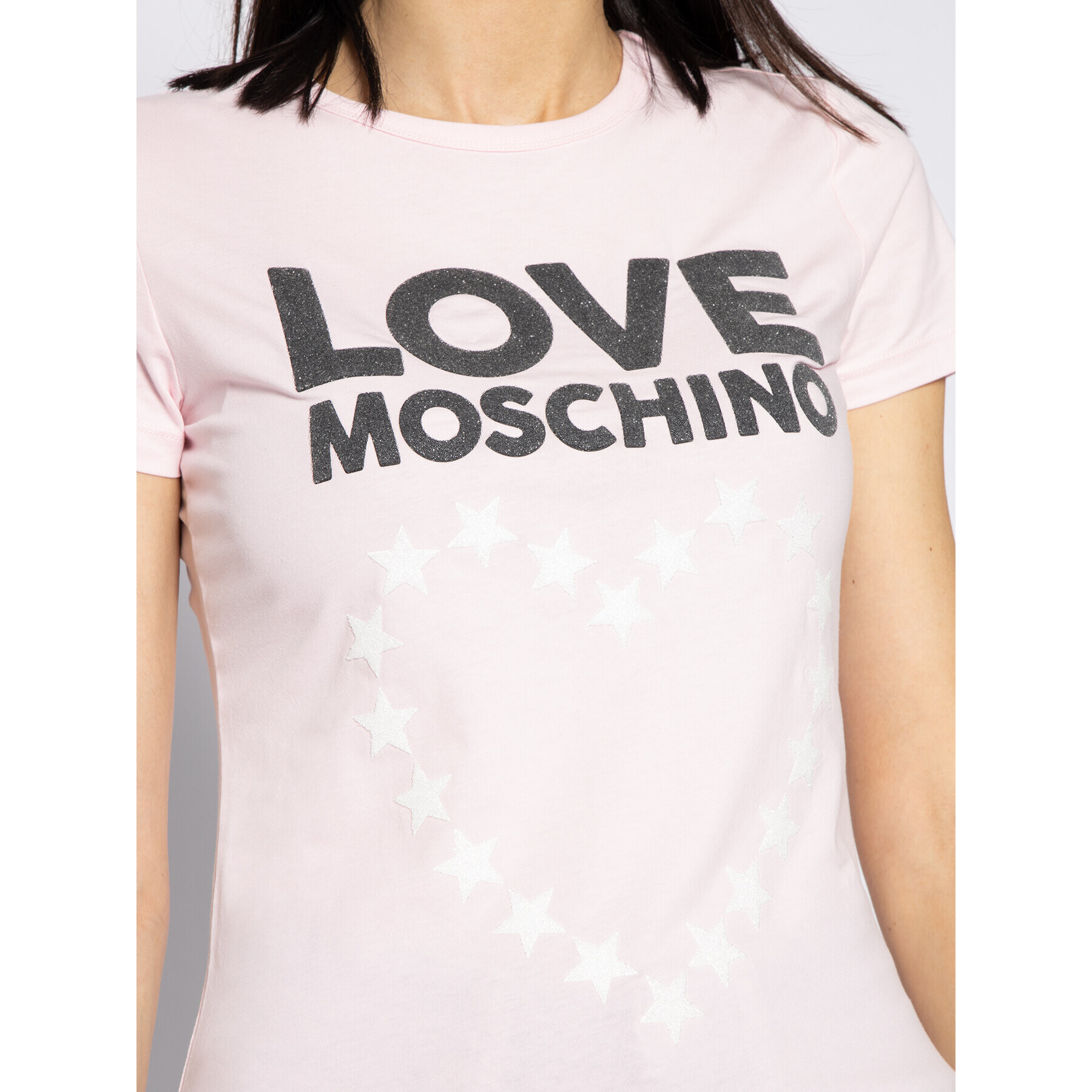 LOVE MOSCHINO T-Shirt W4F7356E 1698 Růžová Regular Fit - Pepit.cz