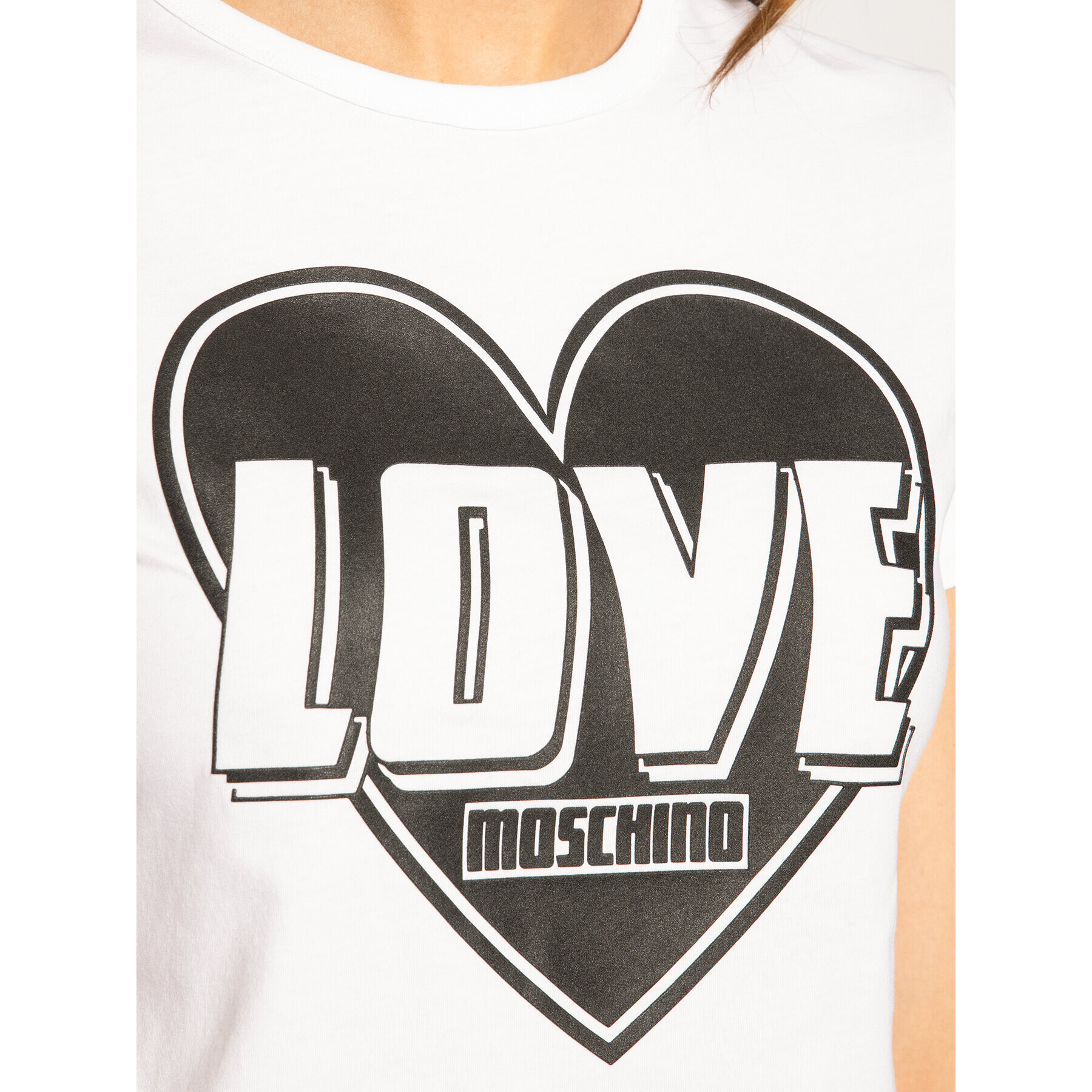 LOVE MOSCHINO T-Shirt W4F7357E 1698 Bílá Regular Fit - Pepit.cz