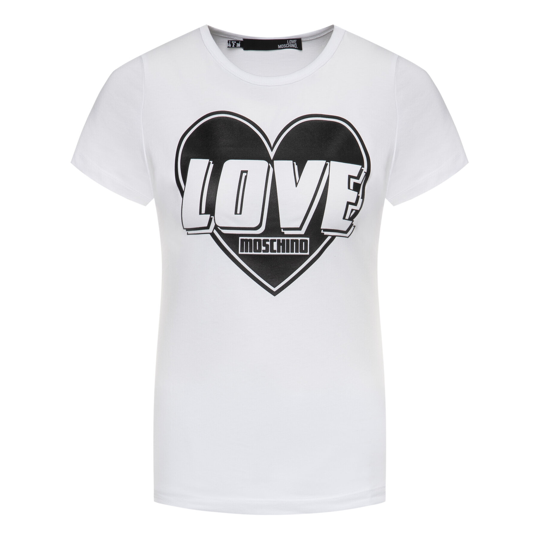 LOVE MOSCHINO T-Shirt W4F7357E 1698 Bílá Regular Fit - Pepit.cz