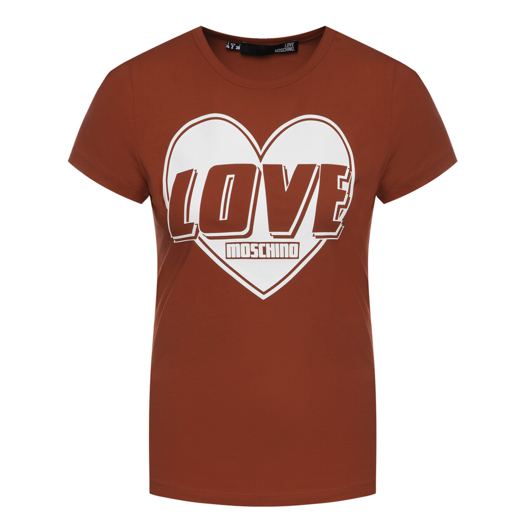 LOVE MOSCHINO T-Shirt W4F7357E 1698 Červená Regular Fit - Pepit.cz