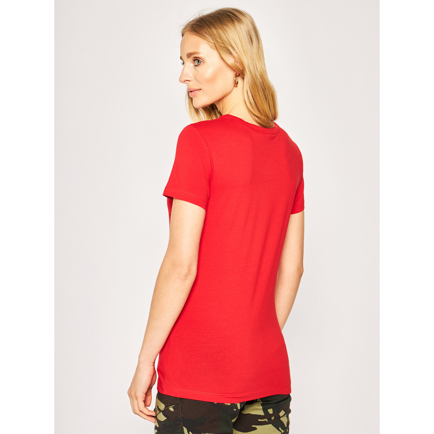 LOVE MOSCHINO T-Shirt W4F7362E 1698 Červená Regular Fit - Pepit.cz