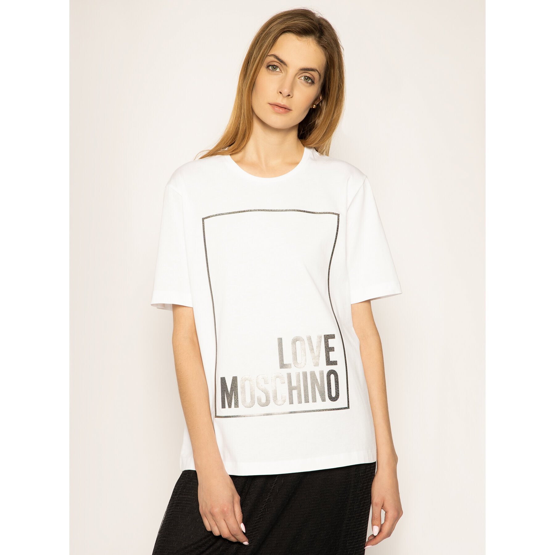 LOVE MOSCHINO T-Shirt W4F8731M 3876 Bílá Regular Fit - Pepit.cz