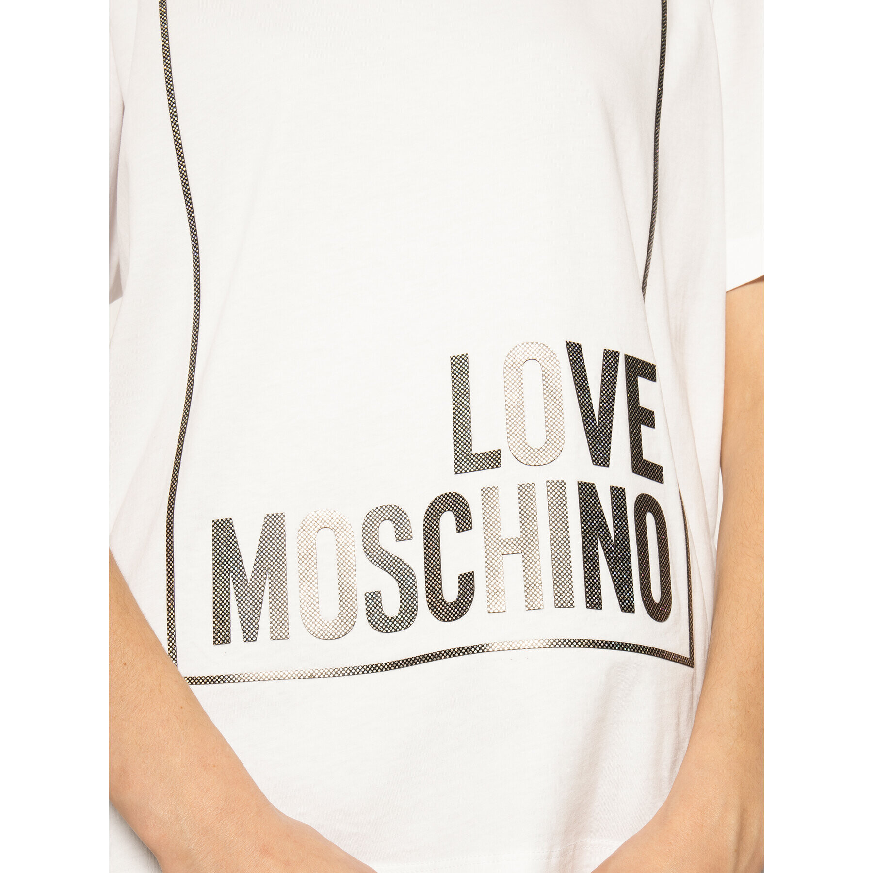 LOVE MOSCHINO T-Shirt W4F8731M 3876 Bílá Regular Fit - Pepit.cz