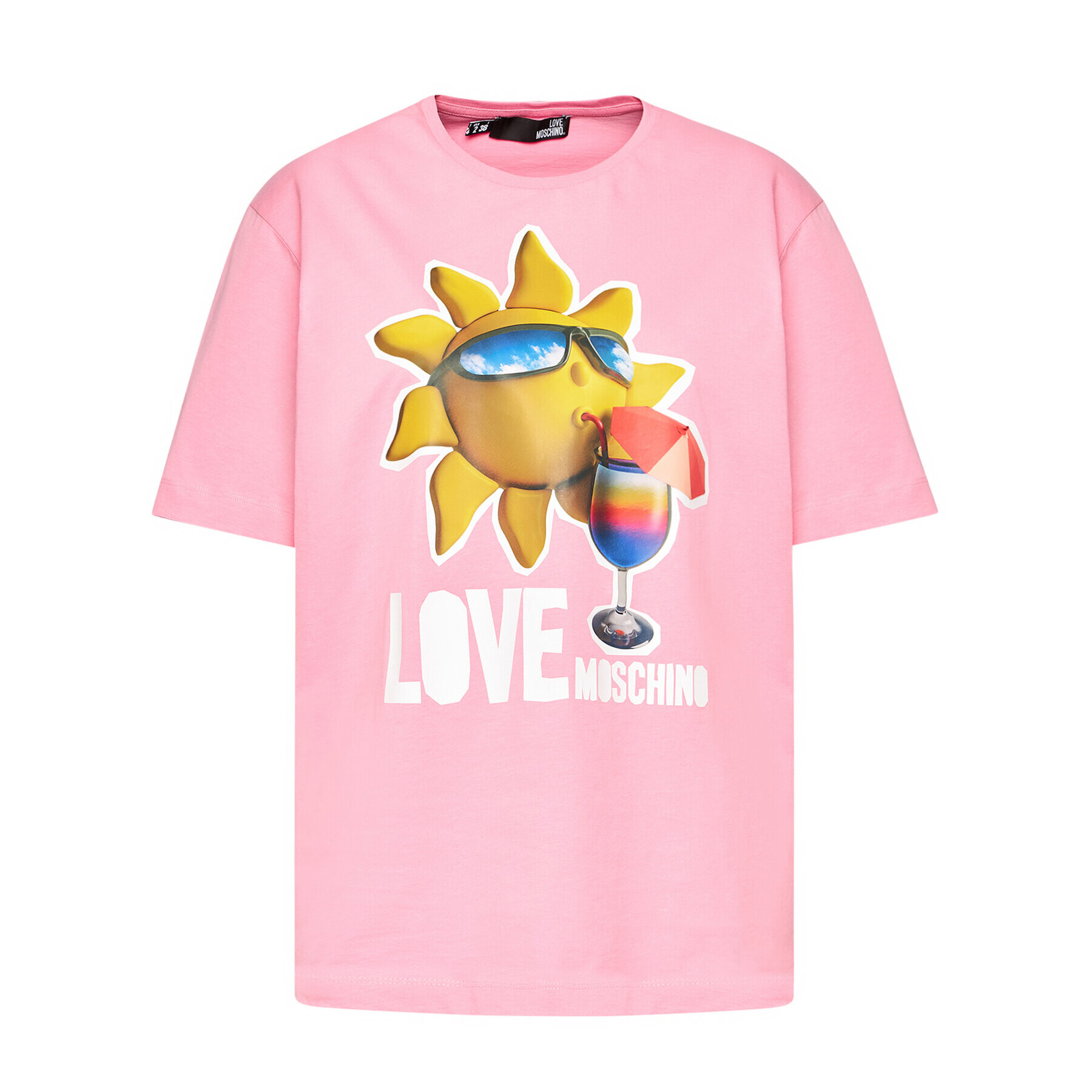 LOVE MOSCHINO T-Shirt W4F8739M 3876 Růžová Regular Fit - Pepit.cz