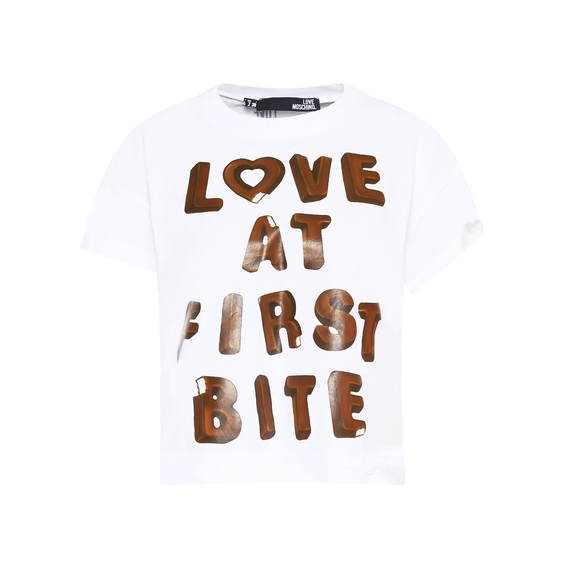 LOVE MOSCHINO T-Shirt W4H0401M 3876 Bílá Regular Fit - Pepit.cz