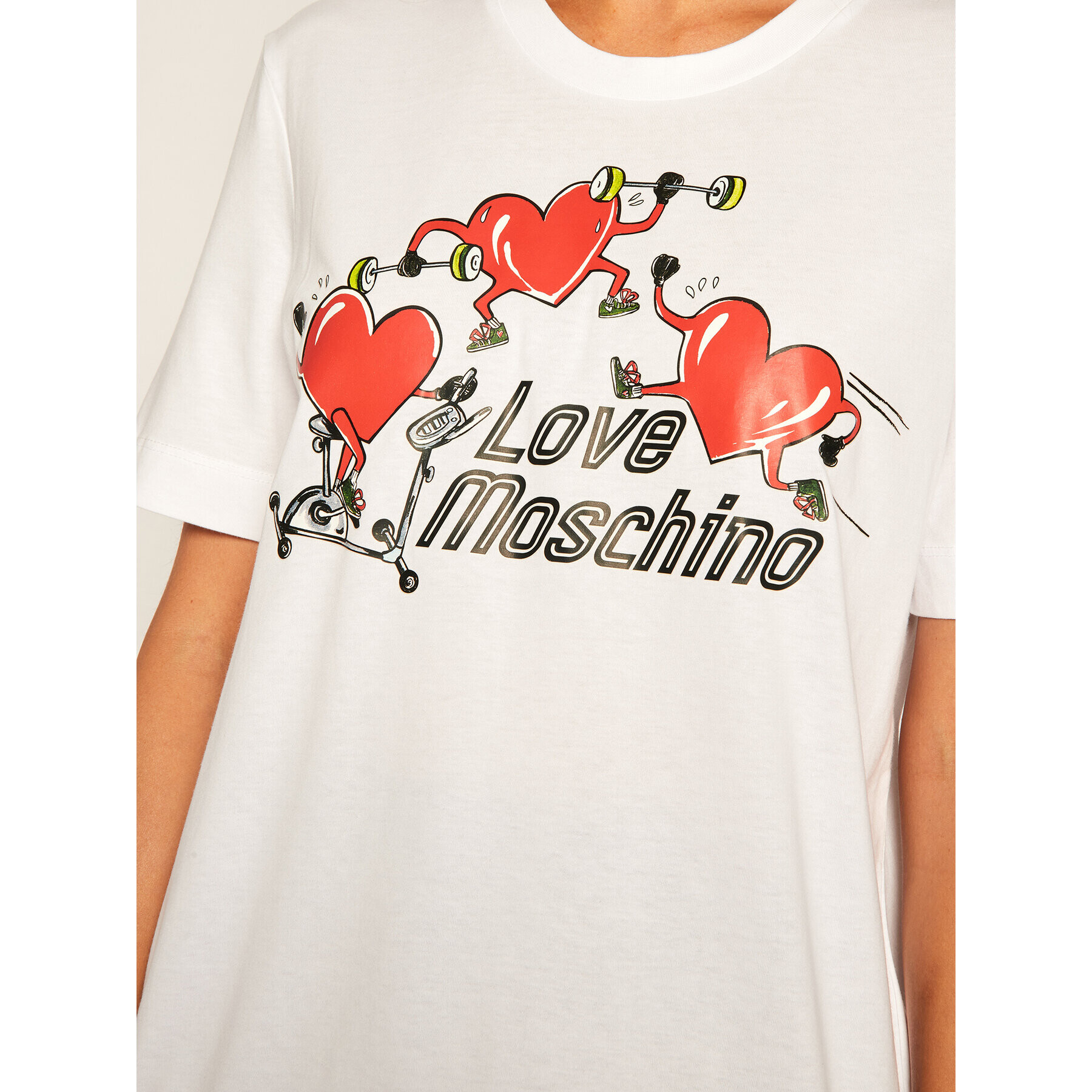 LOVE MOSCHINO T-Shirt W4H0602M 3876 Bílá Regular Fit - Pepit.cz