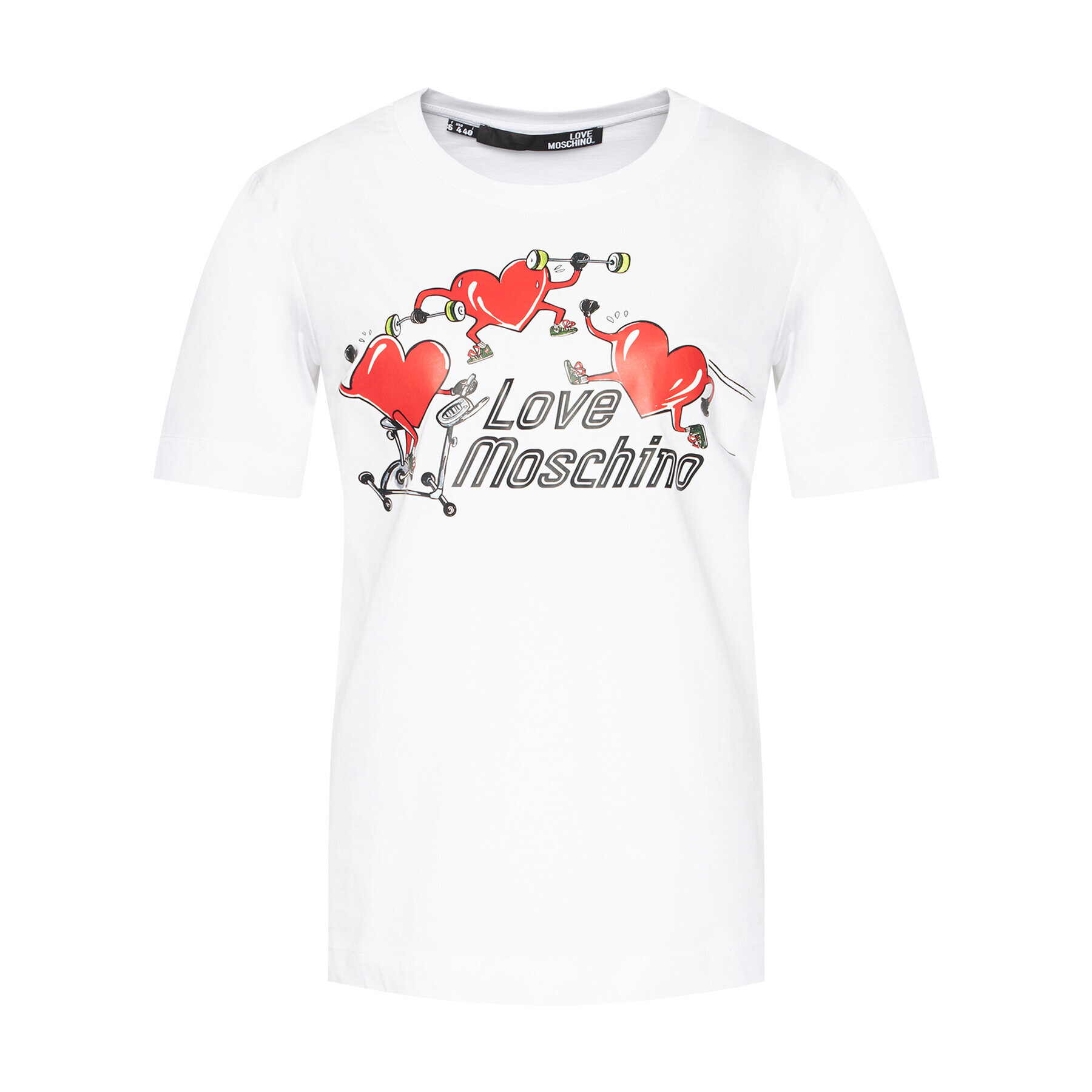 LOVE MOSCHINO T-Shirt W4H0602M 3876 Bílá Regular Fit - Pepit.cz