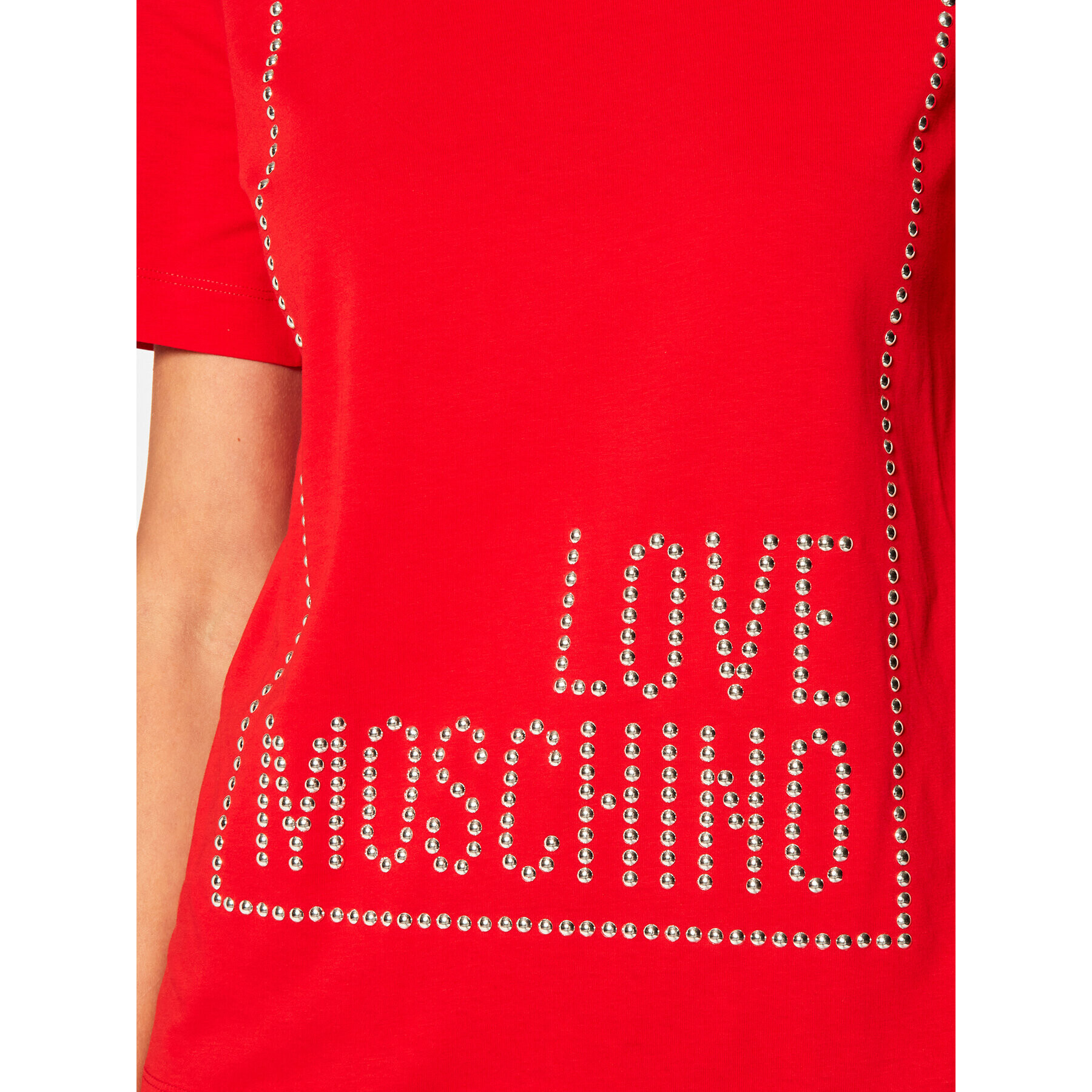 LOVE MOSCHINO T-Shirt W4H0604M 3876 Červená Regular Fit - Pepit.cz