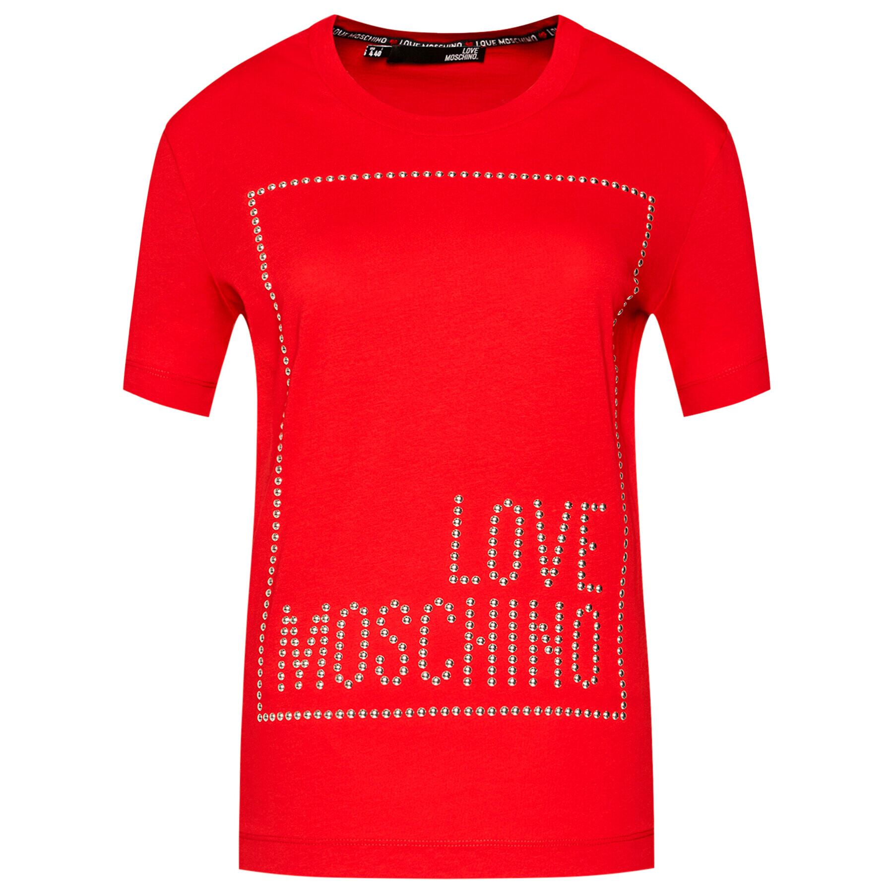 LOVE MOSCHINO T-Shirt W4H0604M 3876 Červená Regular Fit - Pepit.cz