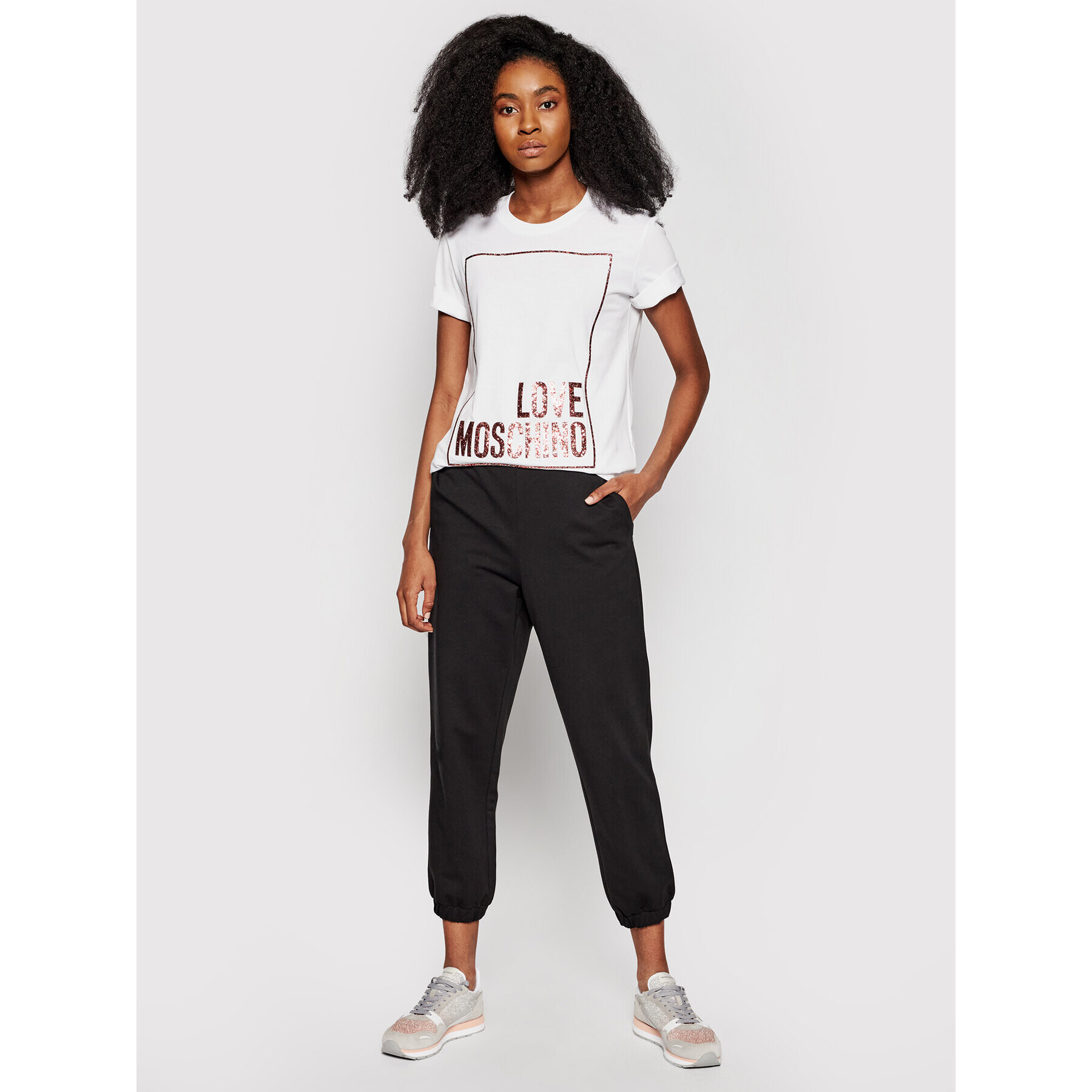 LOVE MOSCHINO T-Shirt W4H0605M 3876 Bílá Regular Fit - Pepit.cz