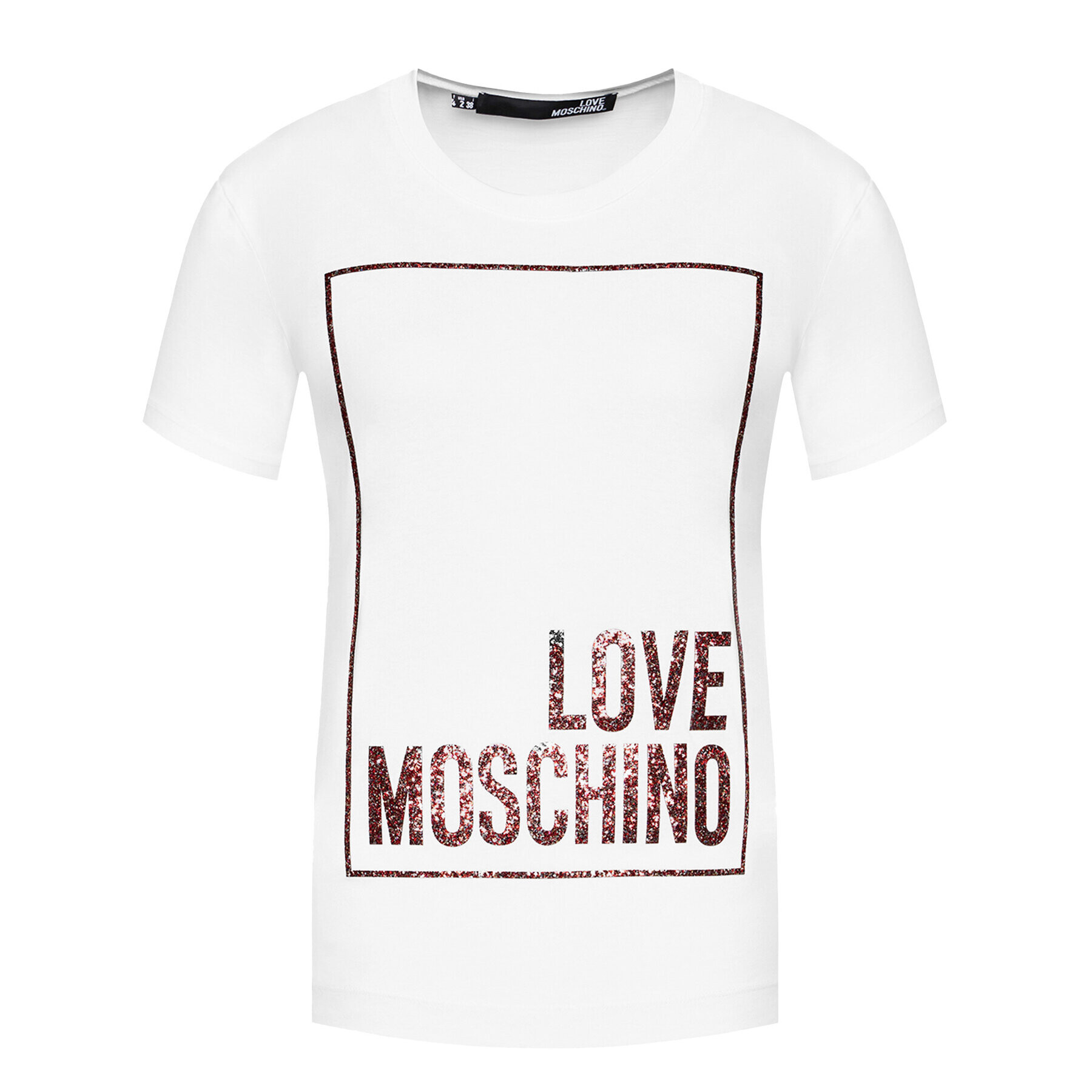 LOVE MOSCHINO T-Shirt W4H0605M 3876 Bílá Regular Fit - Pepit.cz