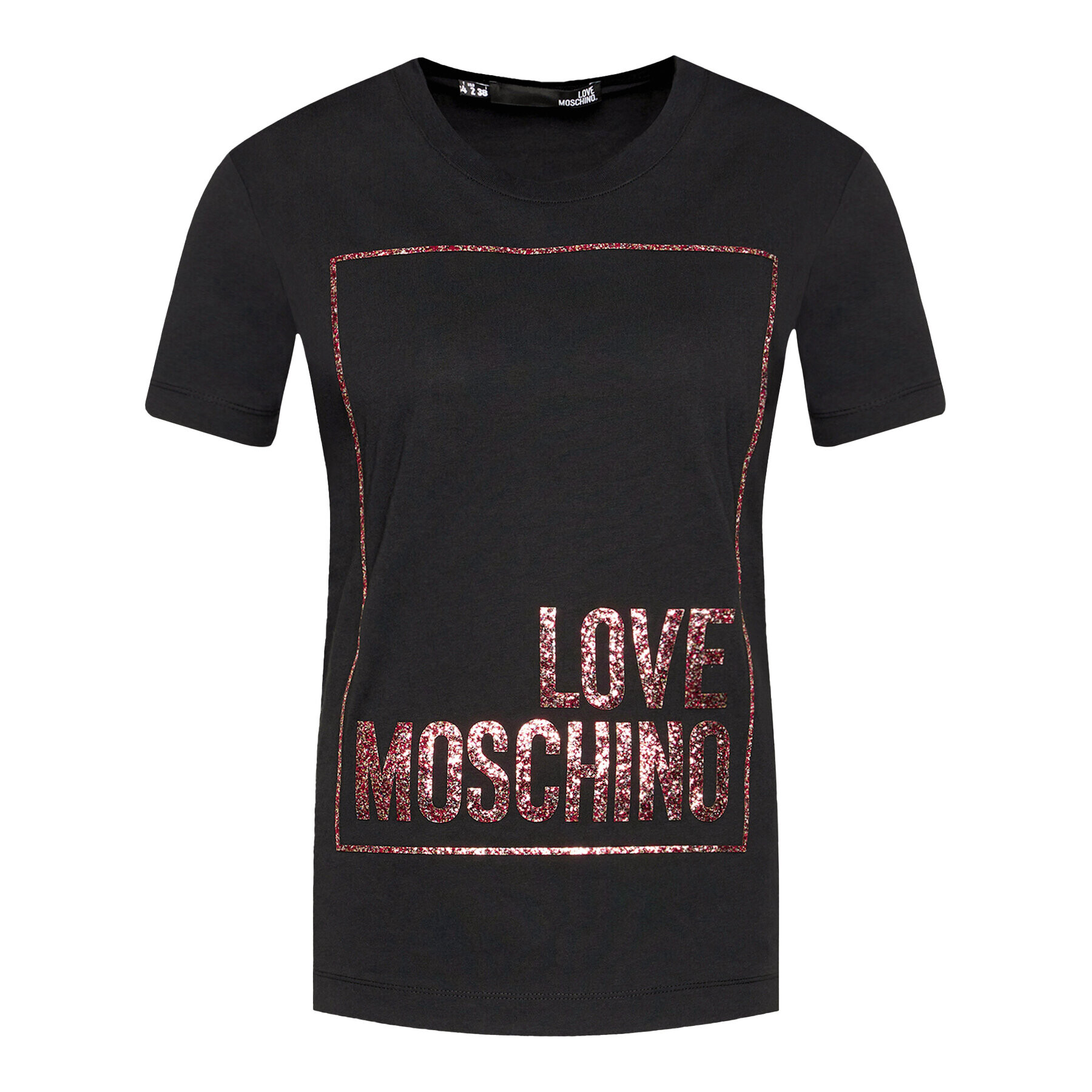 LOVE MOSCHINO T-Shirt W4H0605M 3876 Černá Regular Fit - Pepit.cz