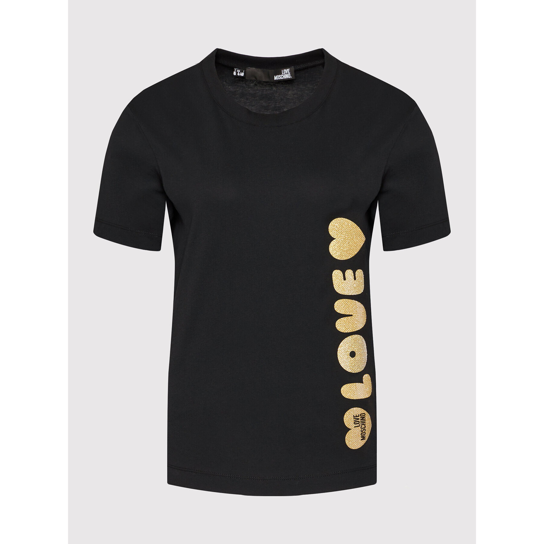 LOVE MOSCHINO T-Shirt W4H0616M 3876 Černá Regular Fit - Pepit.cz