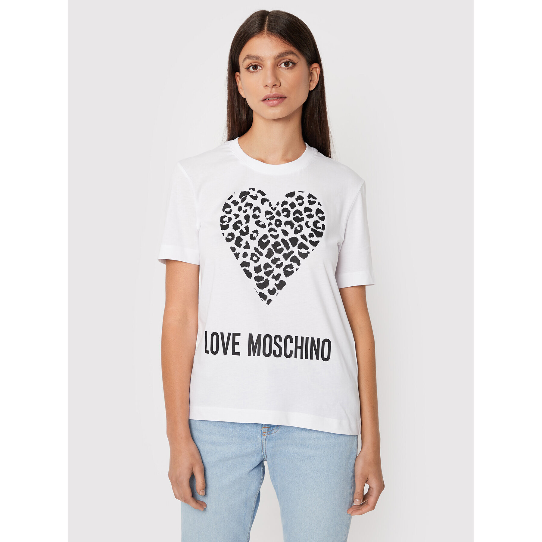 LOVE MOSCHINO T-Shirt W4H0627M 3876 Bílá Regular Fit - Pepit.cz