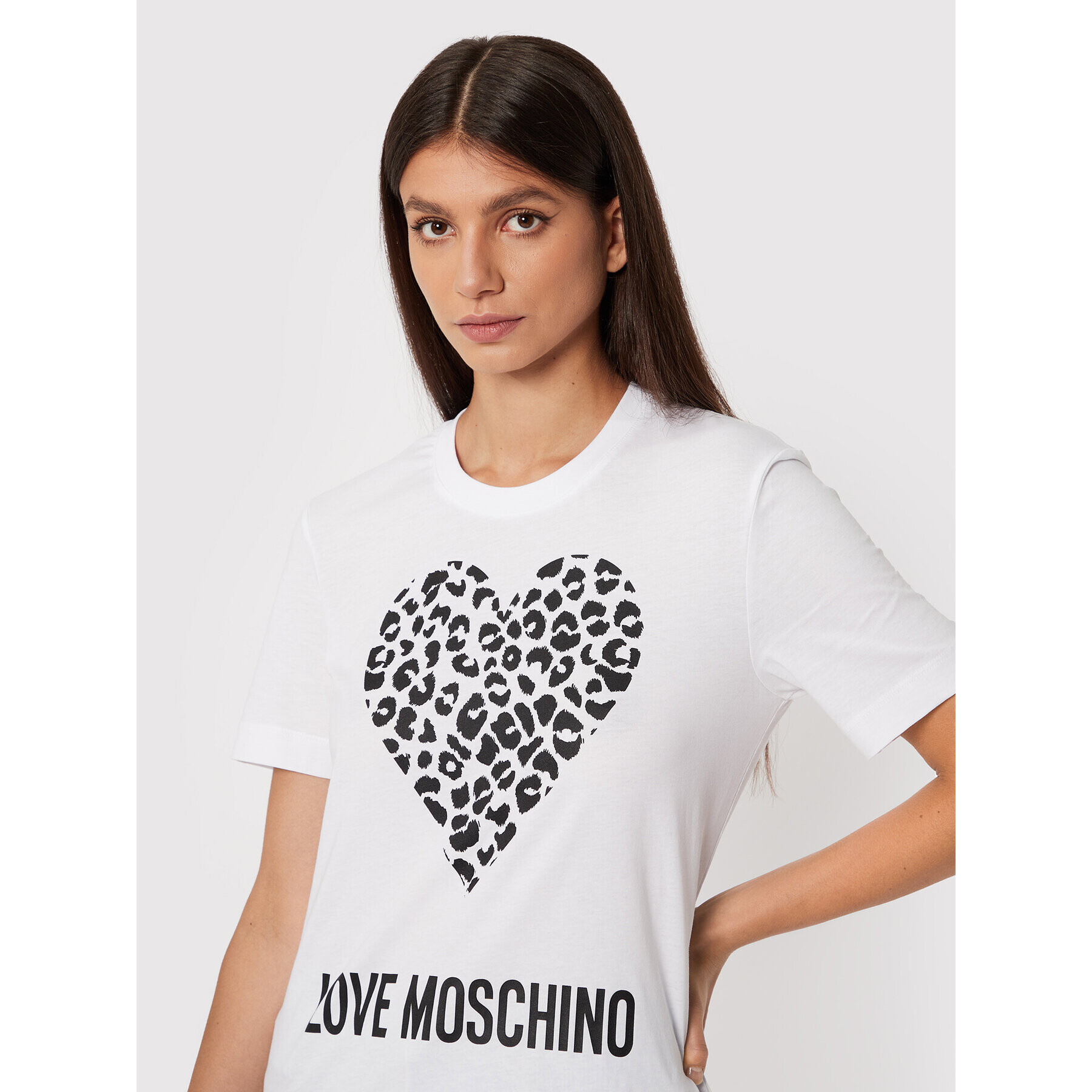 LOVE MOSCHINO T-Shirt W4H0627M 3876 Bílá Regular Fit - Pepit.cz