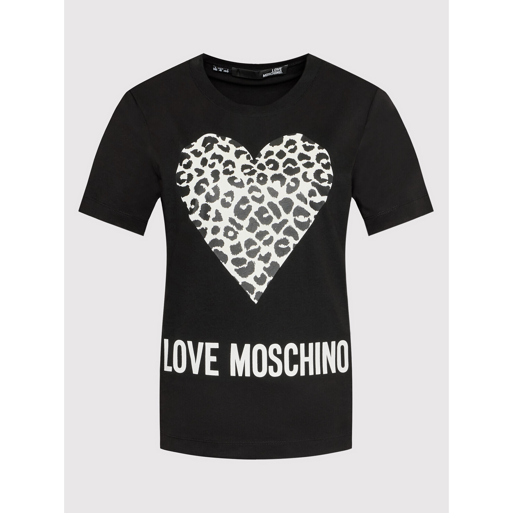 LOVE MOSCHINO T-Shirt W4H0627M 3876 Černá Regular Fit - Pepit.cz