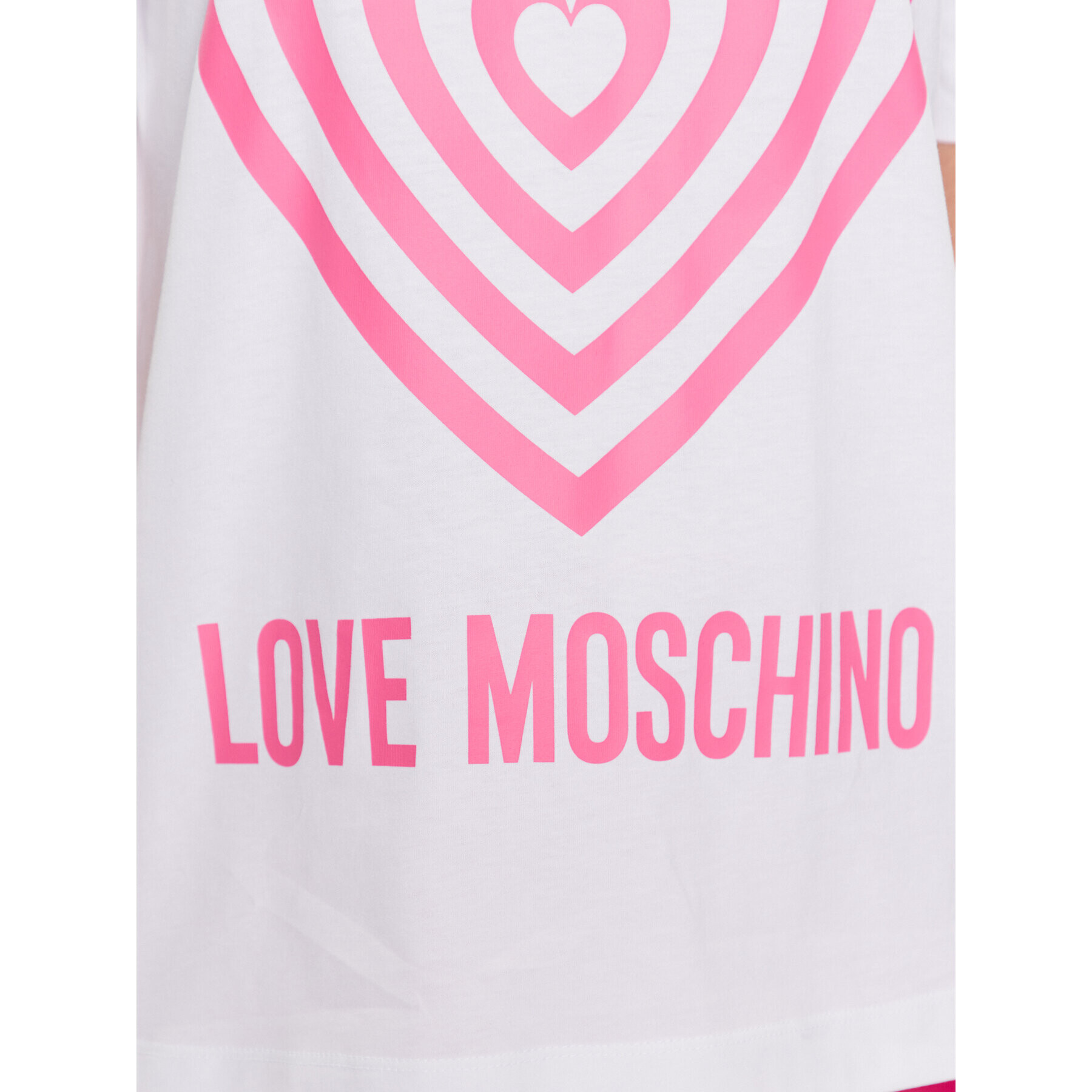 LOVE MOSCHINO T-Shirt W4H0637M 3876 Bílá Regular Fit - Pepit.cz