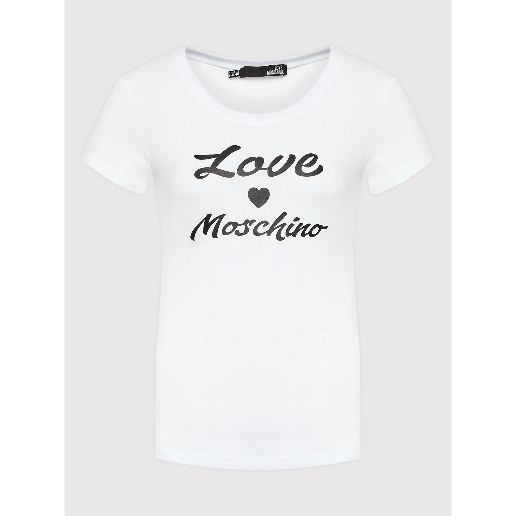 LOVE MOSCHINO T-Shirt W4H1029E 1951 Bílá Slim Fit - Pepit.cz