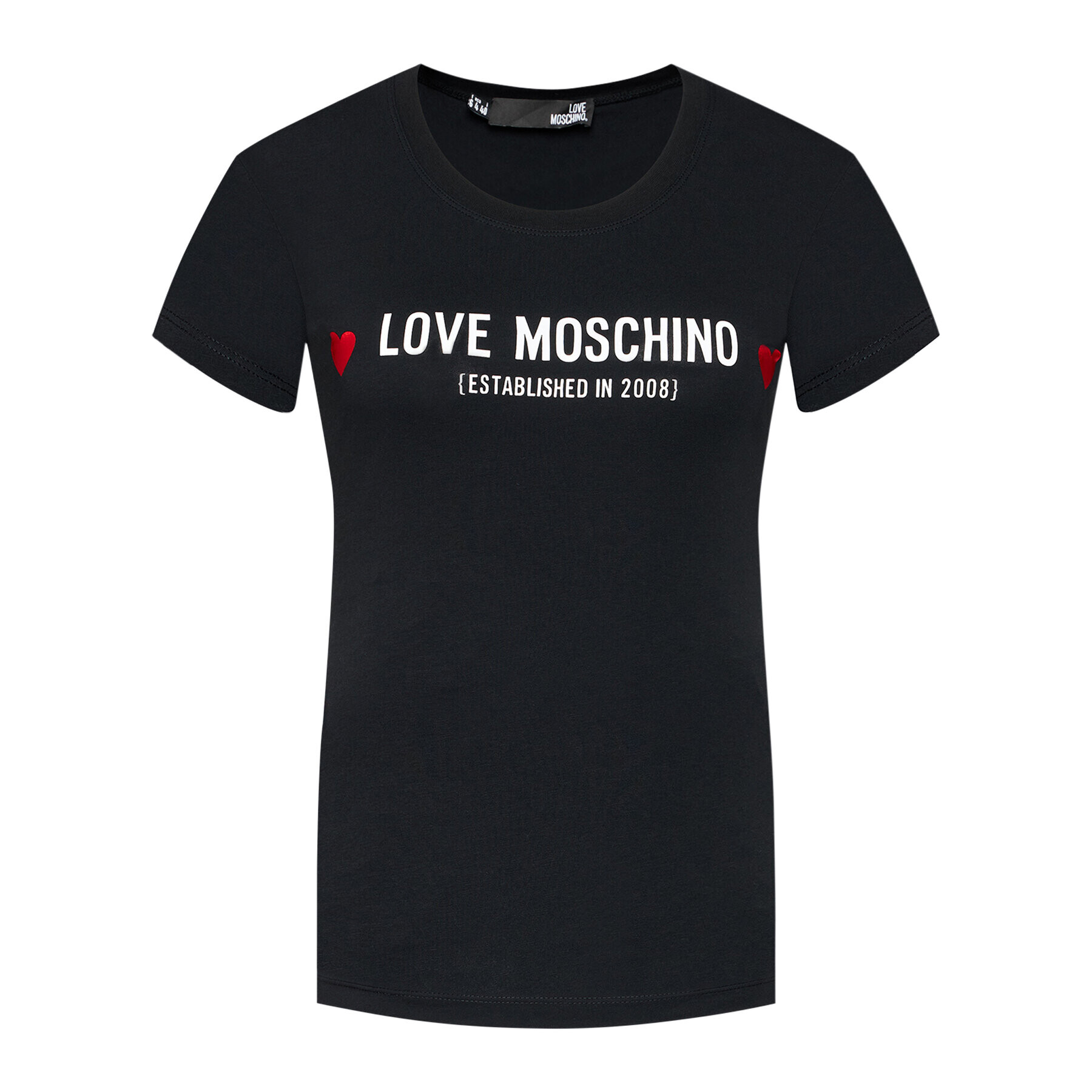 LOVE MOSCHINO T-Shirt W4H1904E 1951 Černá Slim Fit - Pepit.cz