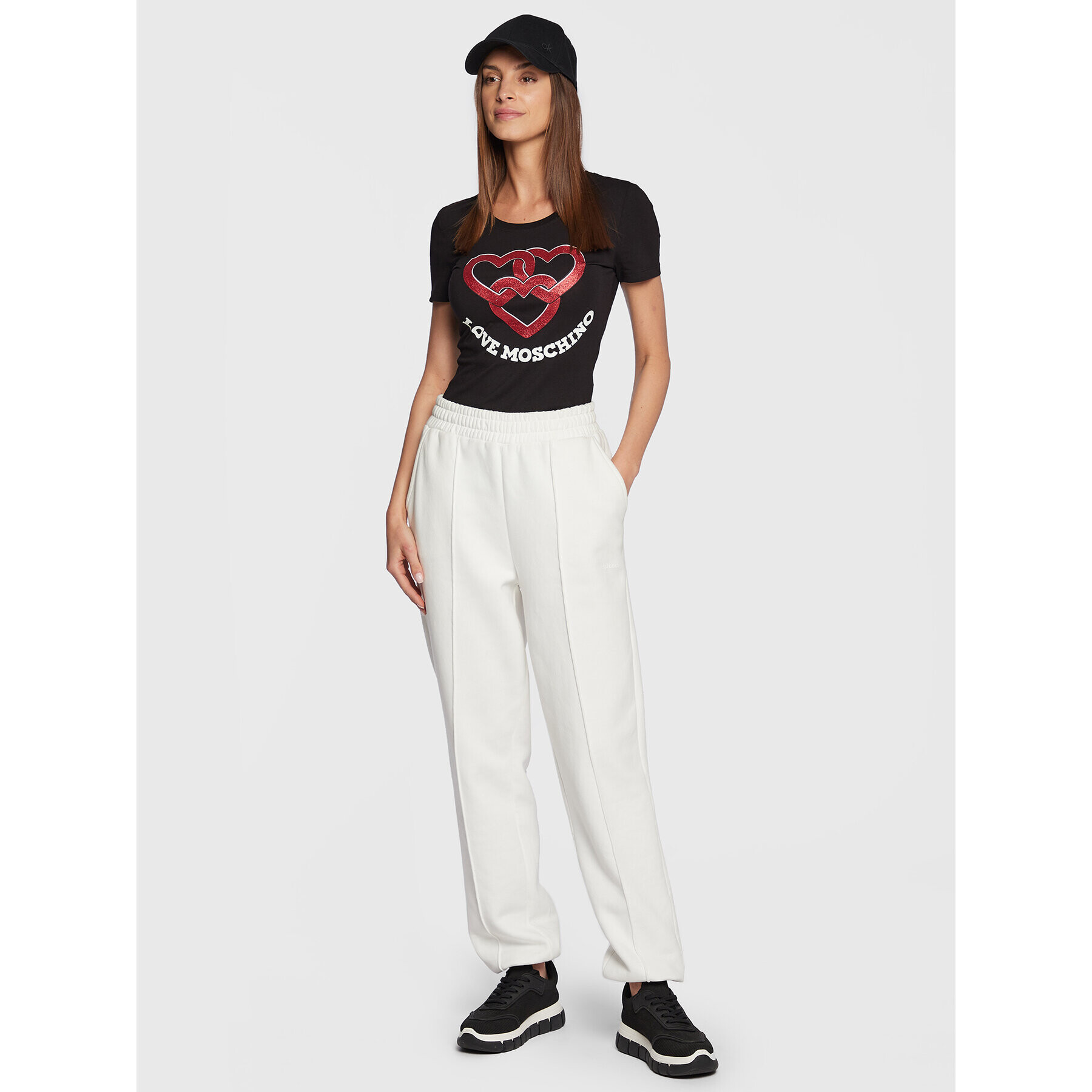 LOVE MOSCHINO T-Shirt W4H1930E 1951 Černá Slim Fit - Pepit.cz