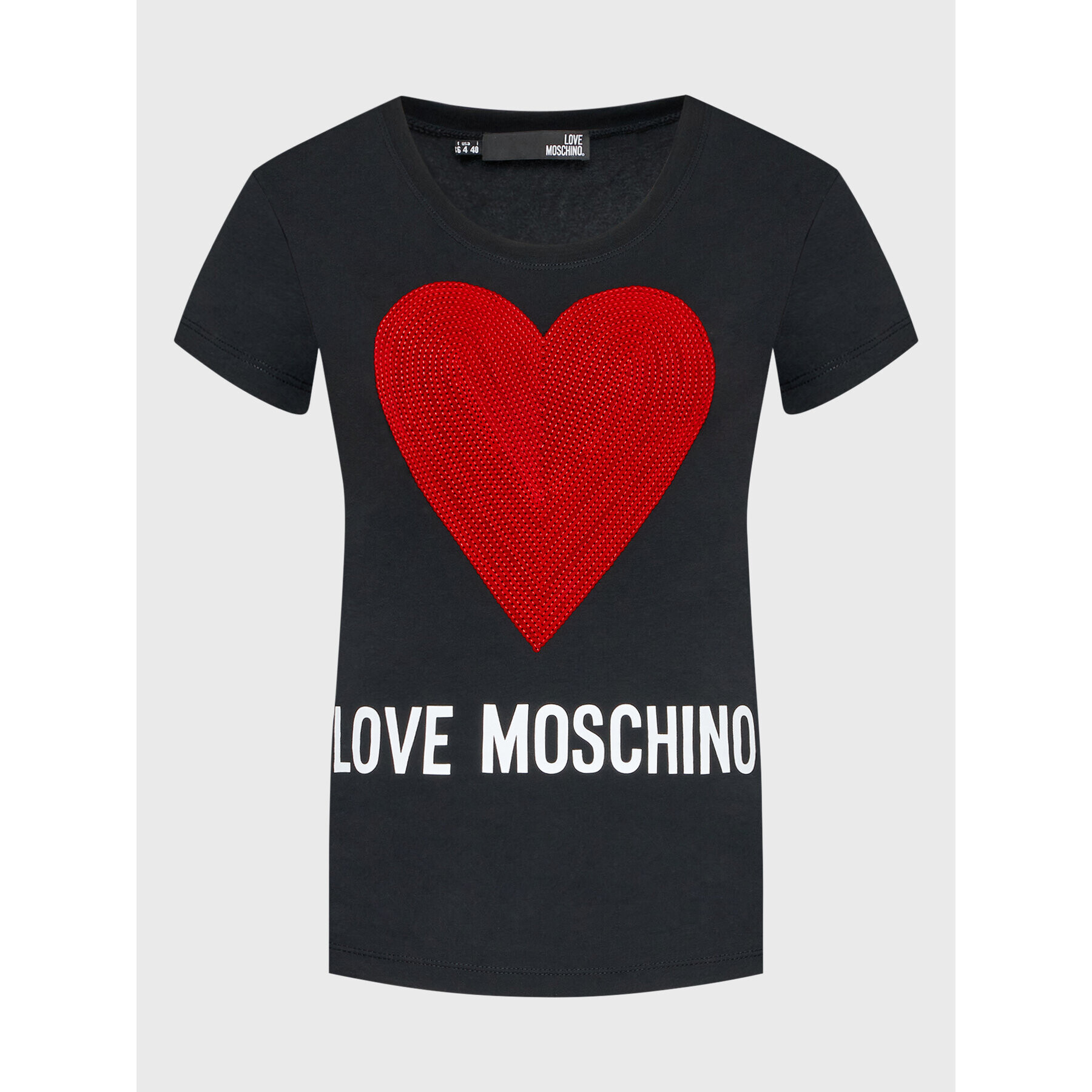 LOVE MOSCHINO T-Shirt W4H1932E 1951 Černá Slim Fit - Pepit.cz