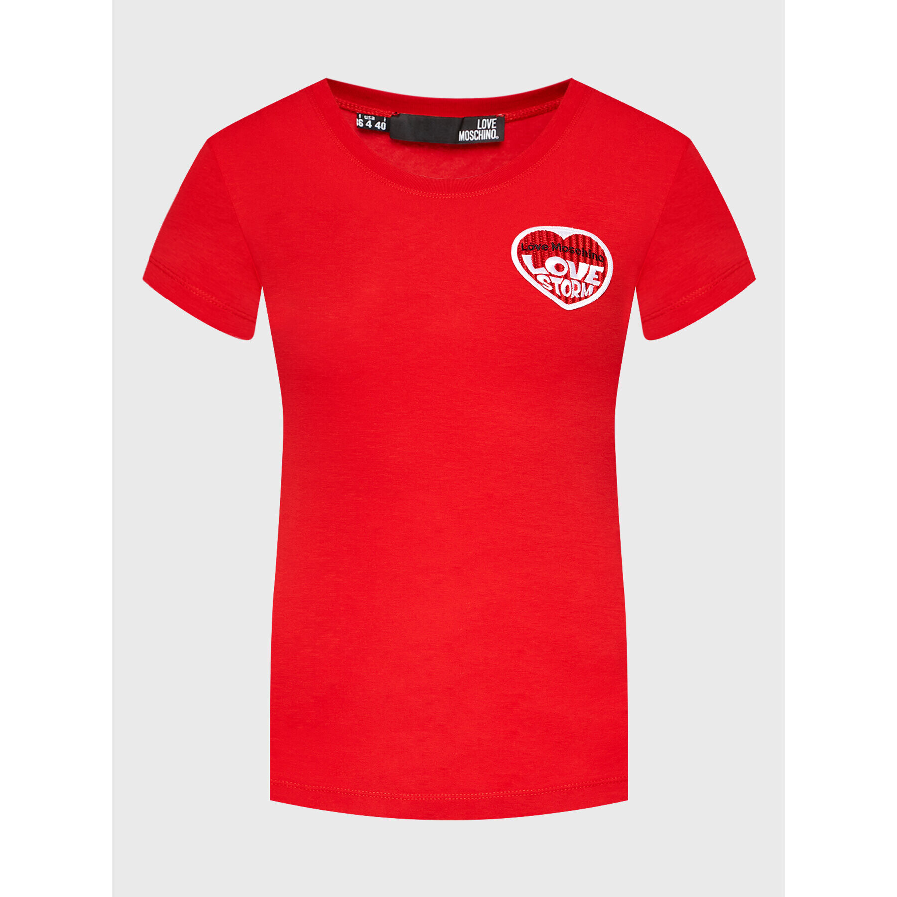 LOVE MOSCHINO T-Shirt W4H1980E 1951 Červená Slim Fit - Pepit.cz