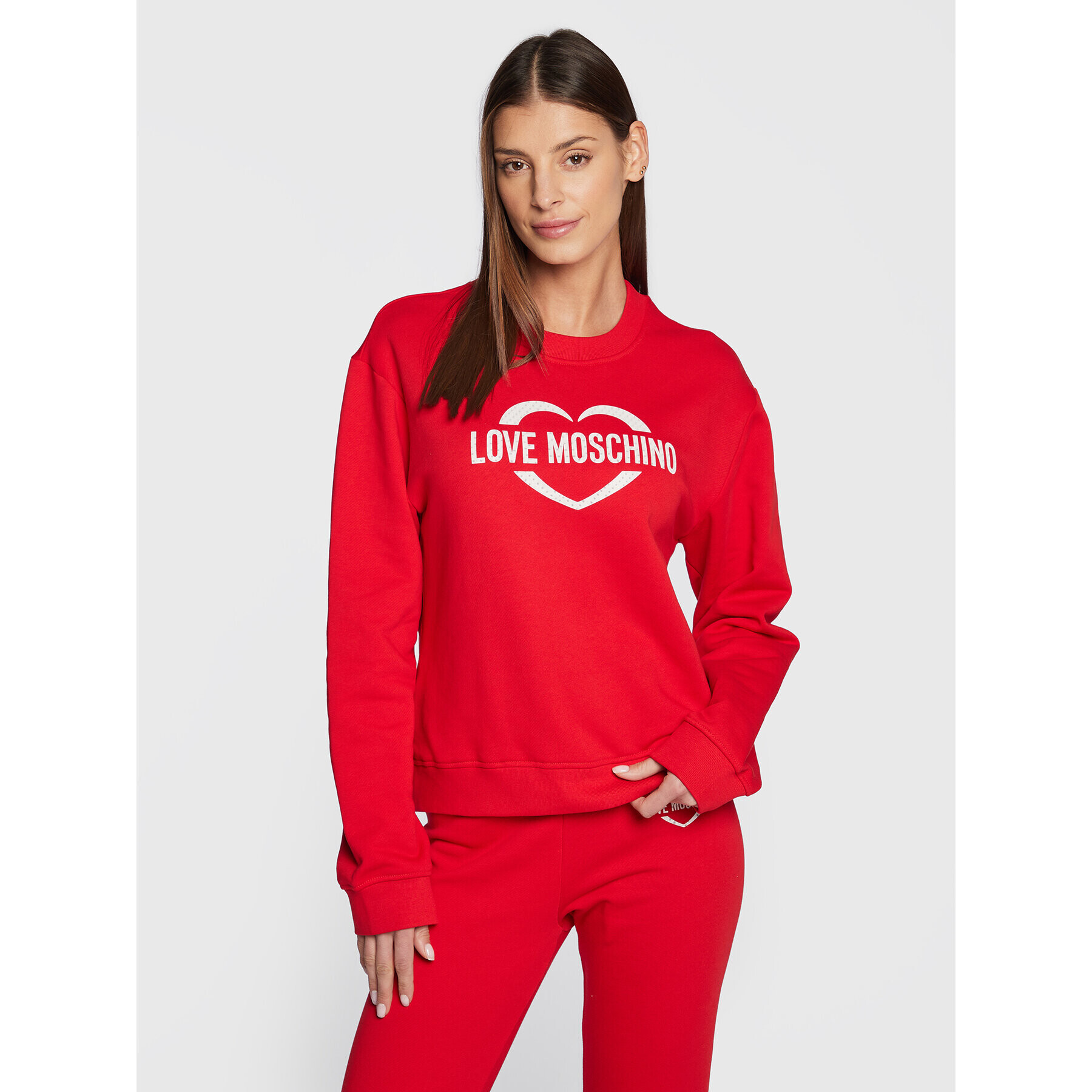 LOVE MOSCHINO Tepláková souprava W002601M 4055 Červená Regular Fit - Pepit.cz