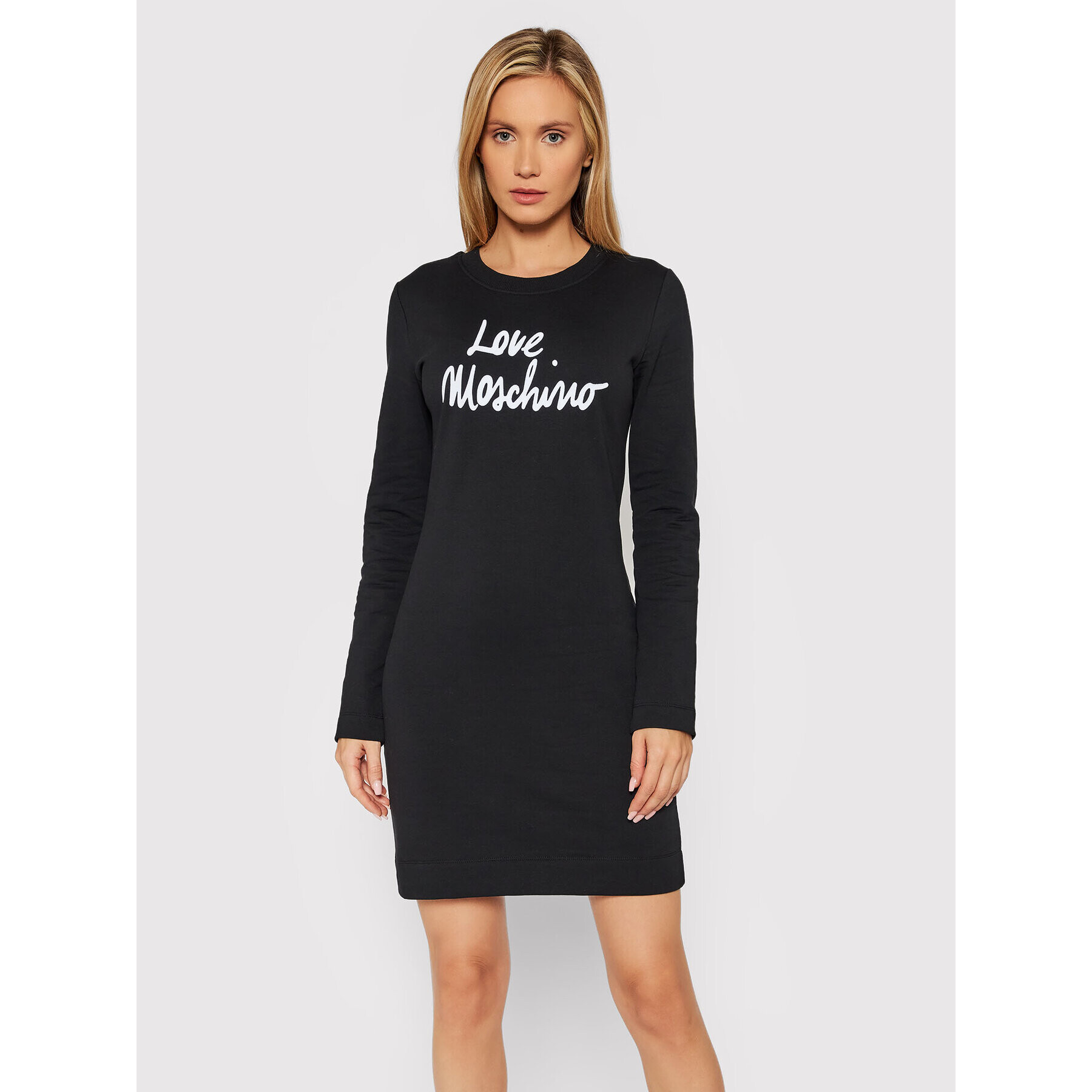 LOVE MOSCHINO Úpletové šaty W5C0002E 2288 Černá Regular Fit - Pepit.cz