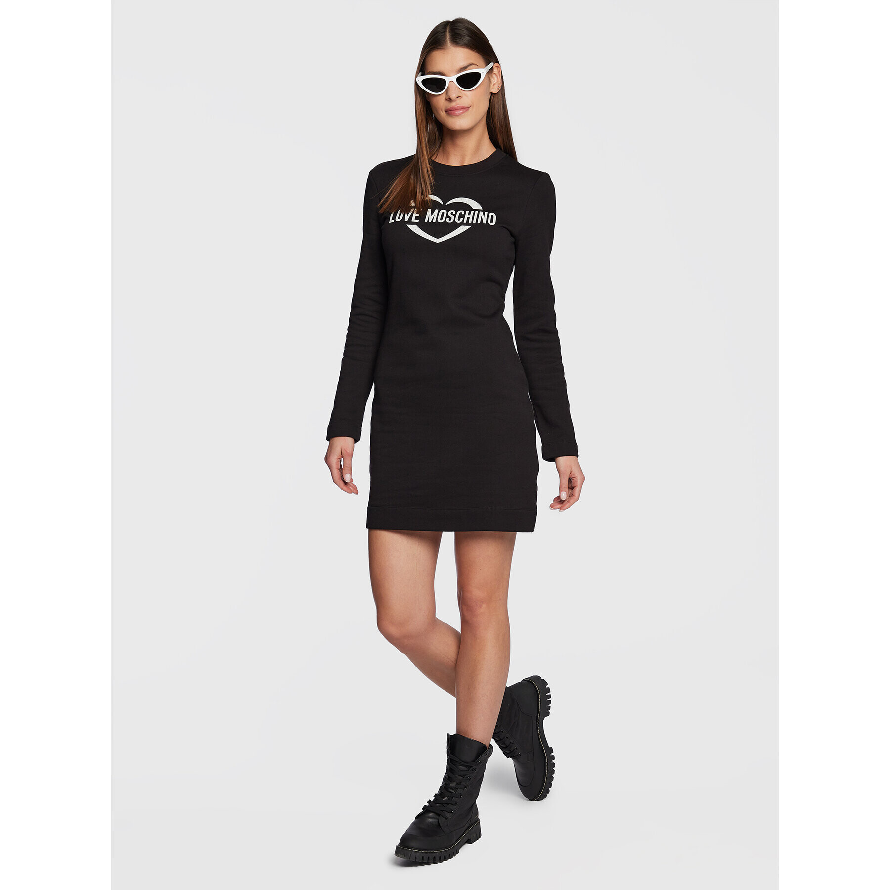 LOVE MOSCHINO Úpletové šaty W5C0003M 4055 Černá Regular Fit - Pepit.cz