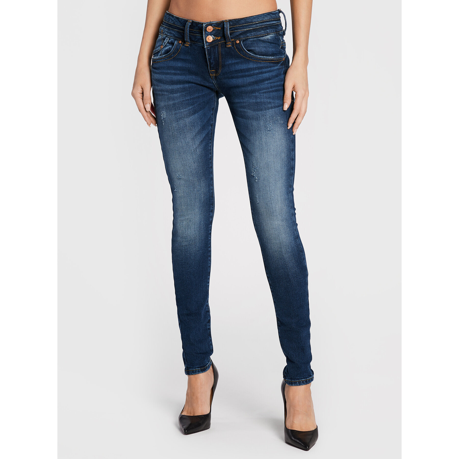 LTB Jeansy Julita 51069 15249 Tmavomodrá Extra Skinny Fit - Pepit.cz