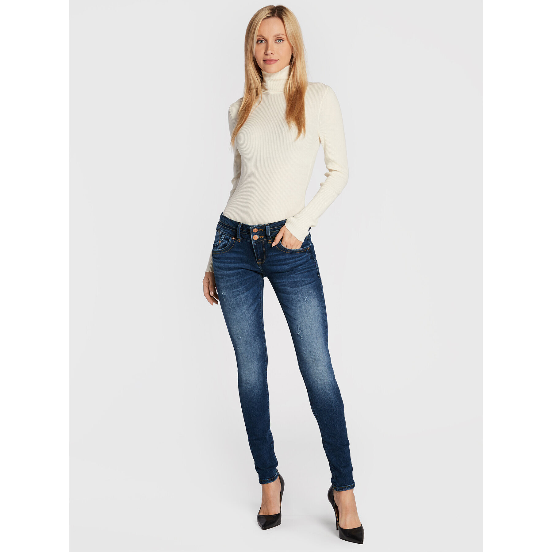 LTB Jeansy Julita 51069 15249 Tmavomodrá Extra Skinny Fit - Pepit.cz