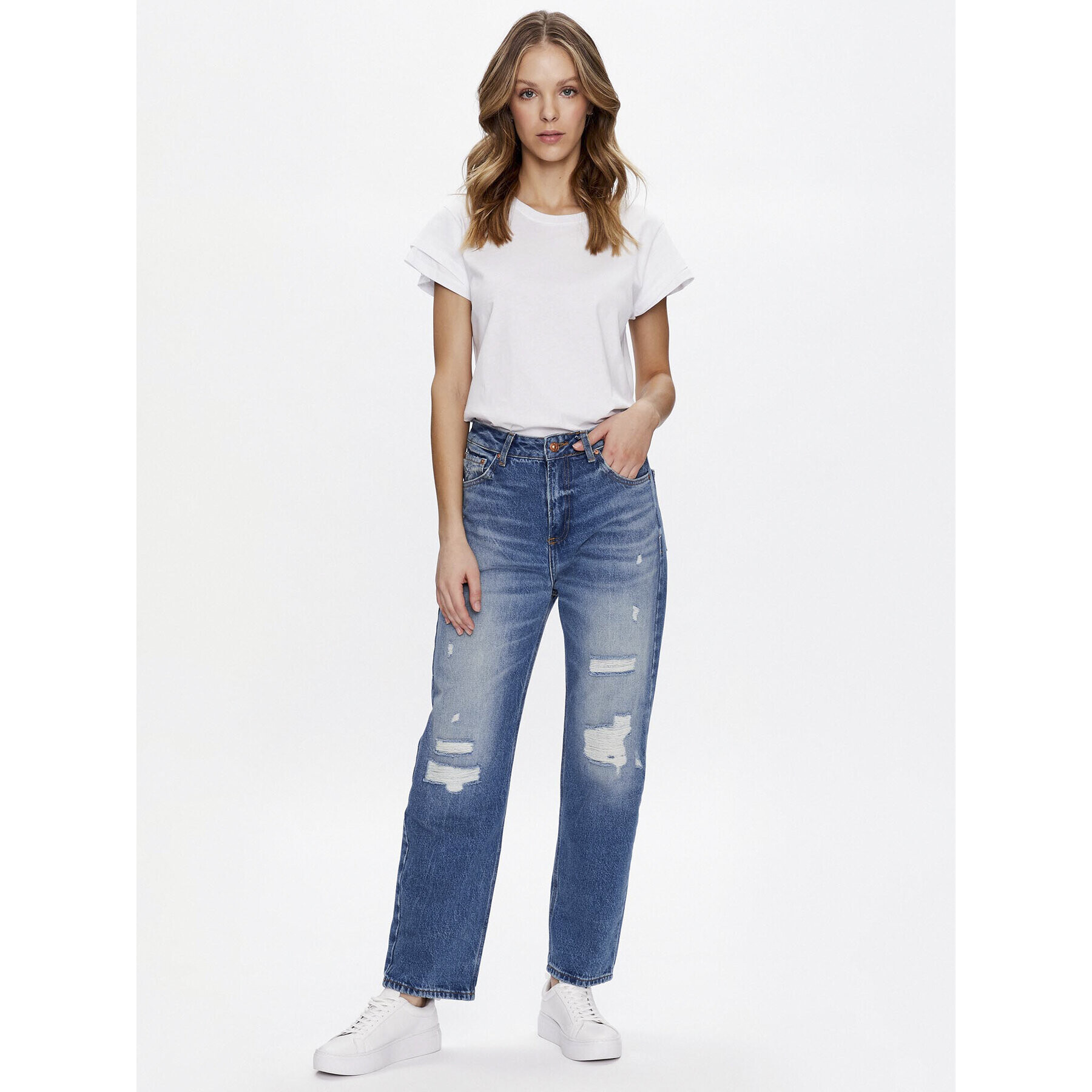 LTB Jeansy Myla 51580 15378 Modrá Straight Fit - Pepit.cz