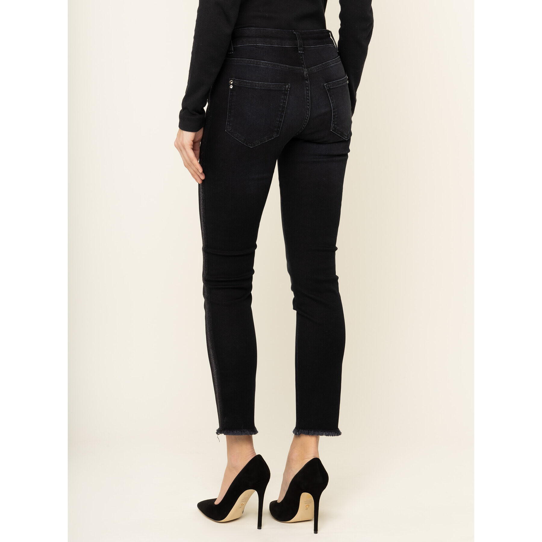 Luisa Spagnoli Skinny Fit džíny Oberis 536436 Černá Skinny Fit - Pepit.cz