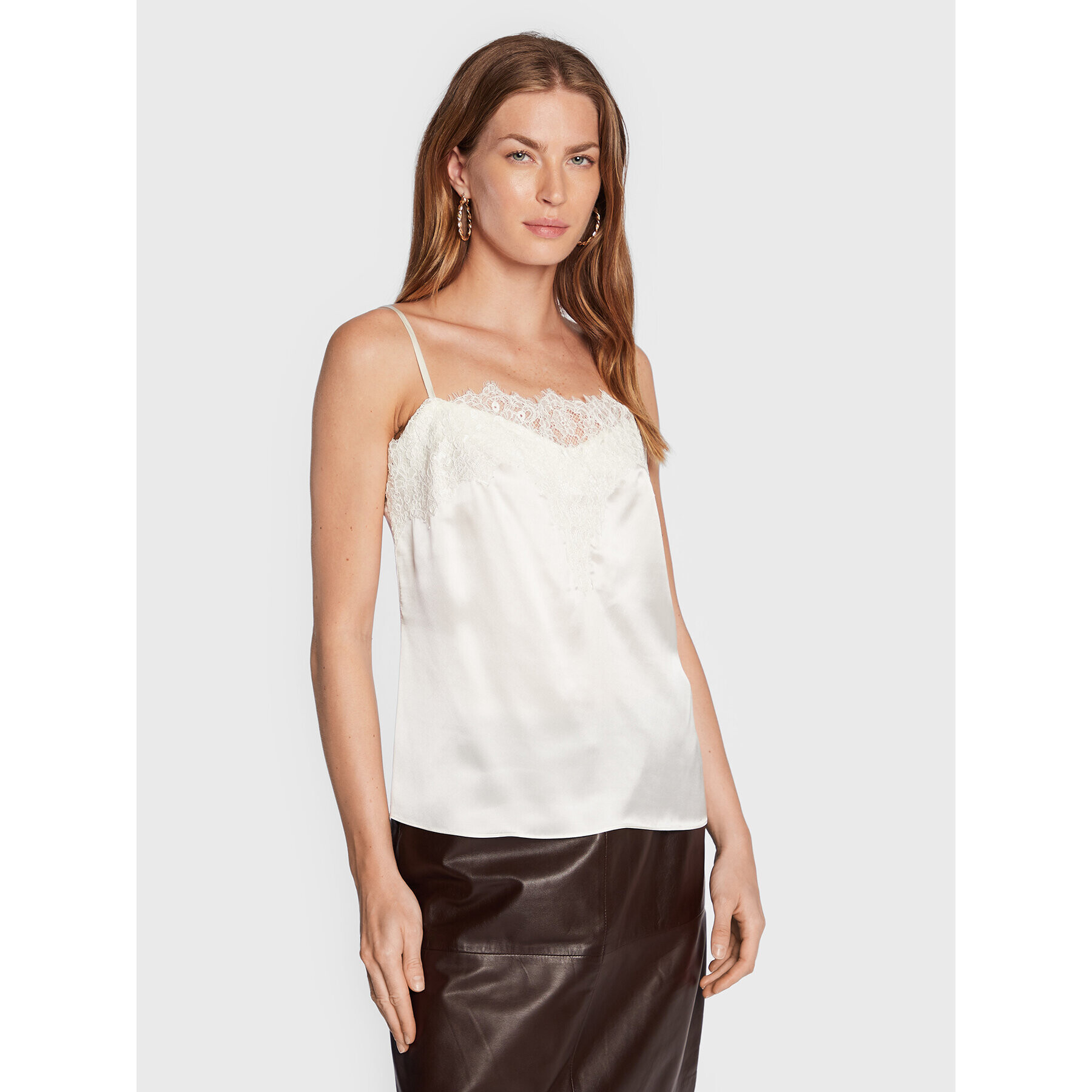 Luisa Spagnoli Top Lilia 5393152 Bílá Regular Fit - Pepit.cz