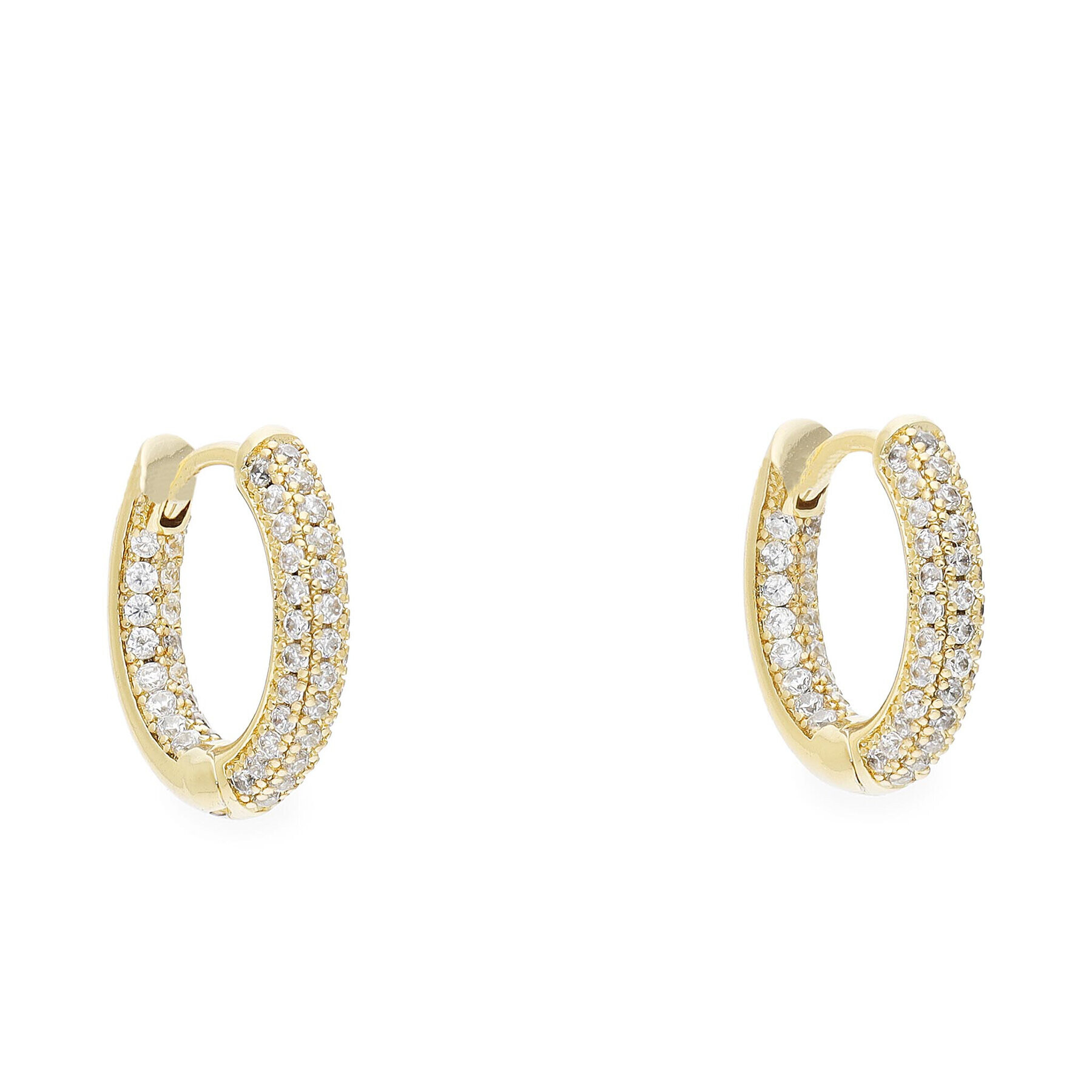 Luv AJ Naušnice Reversible Mini Amalfi Hoops FW22-E-RMAH-G Zlatá - Pepit.cz