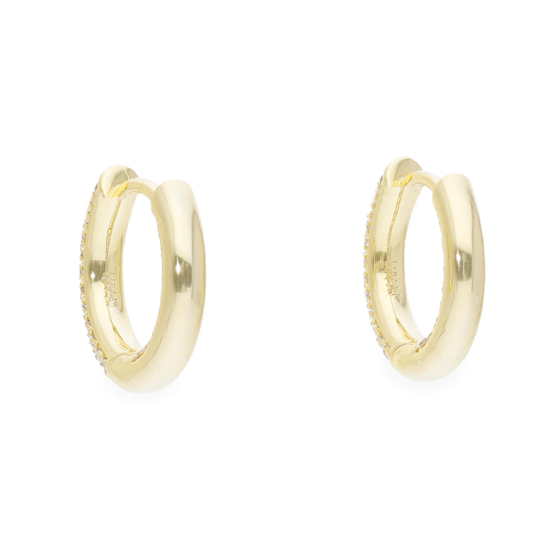 Luv AJ Naušnice Reversible Mini Amalfi Hoops FW22-E-RMAH-G Zlatá - Pepit.cz