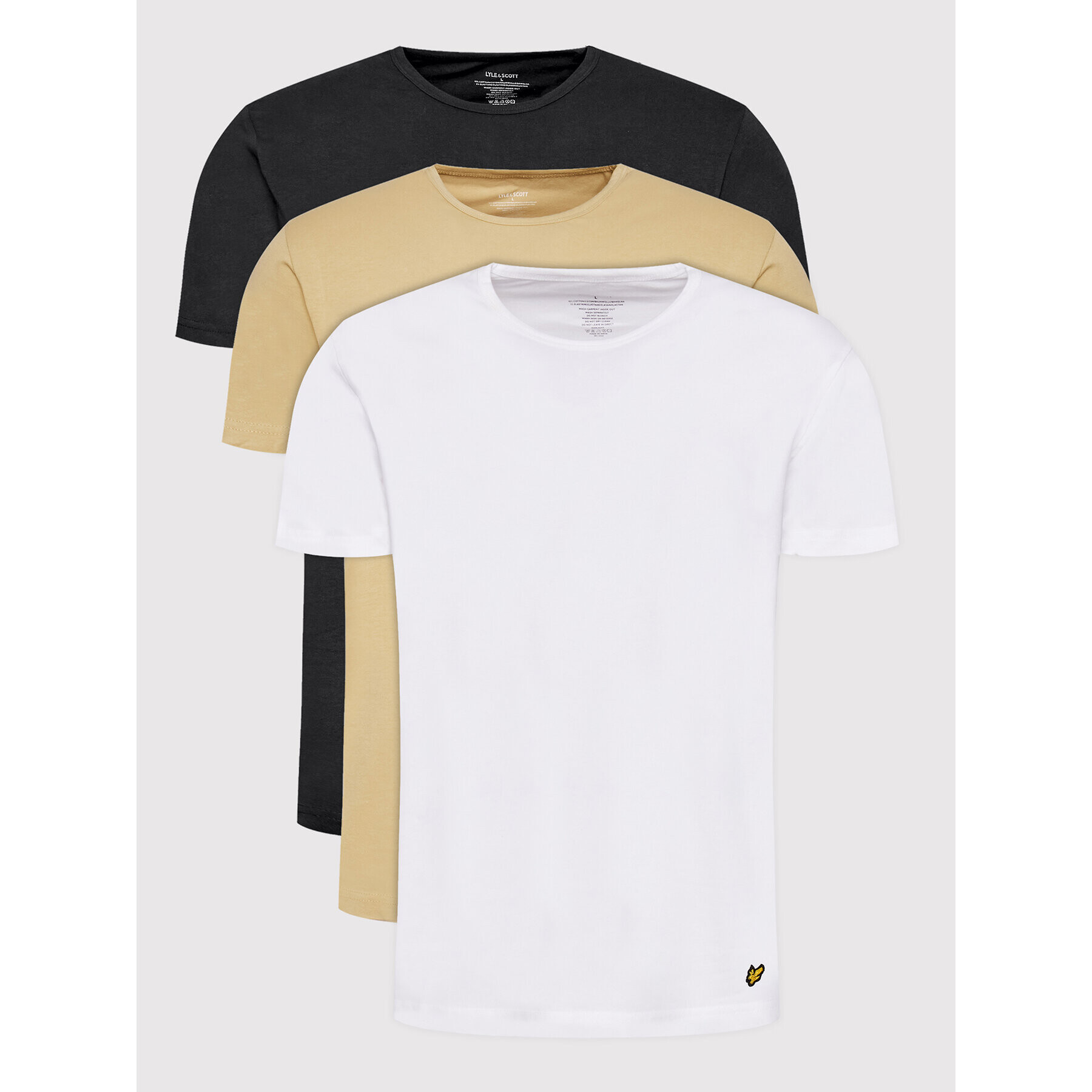 Lyle & Scott 3-dílná sada T-shirts Maxwell LS3PKT900 Bílá Regular Fit - Pepit.cz