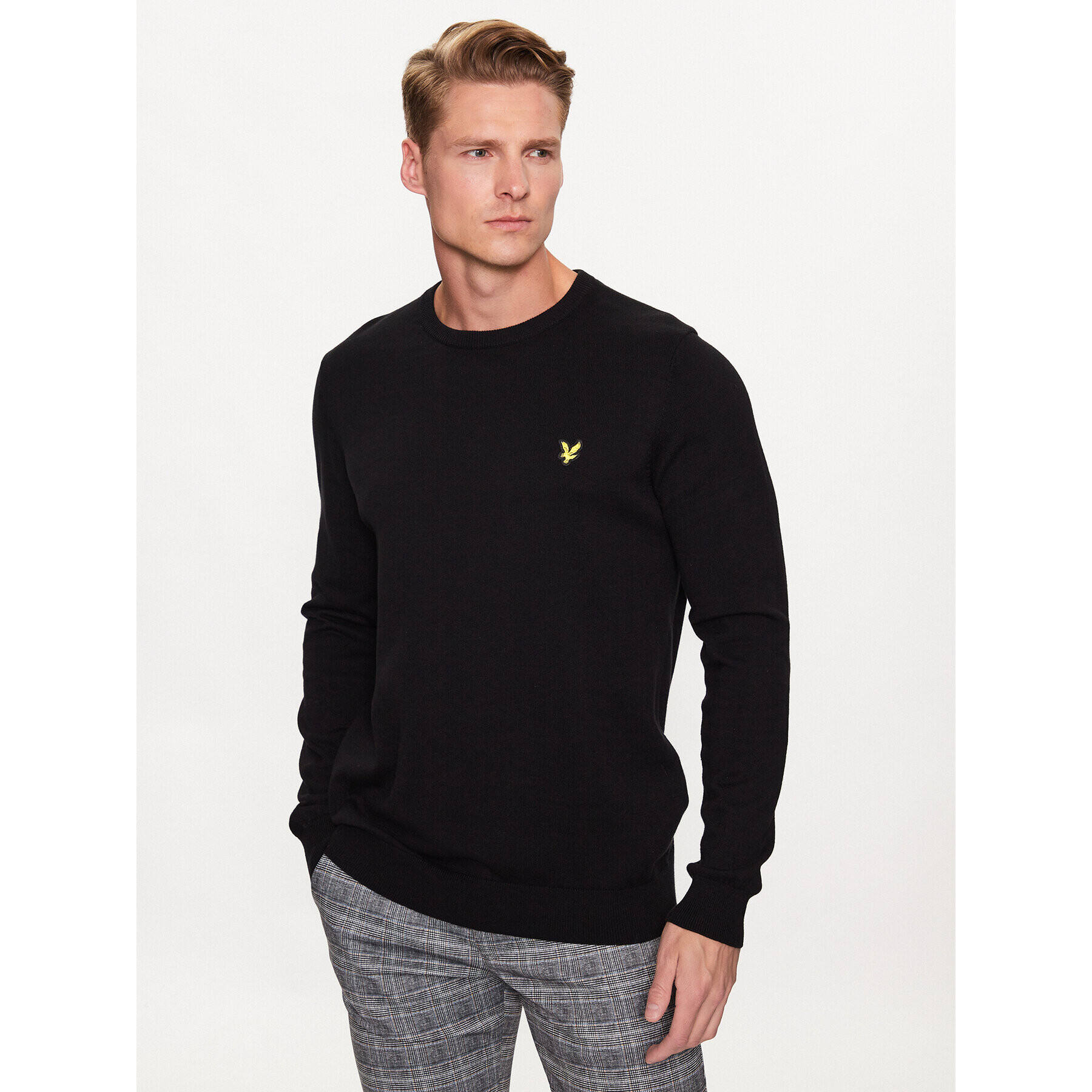 Lyle & Scott Mikina Cotton Crew Neck Jumper KN821V Černá Regular Fit - Pepit.cz