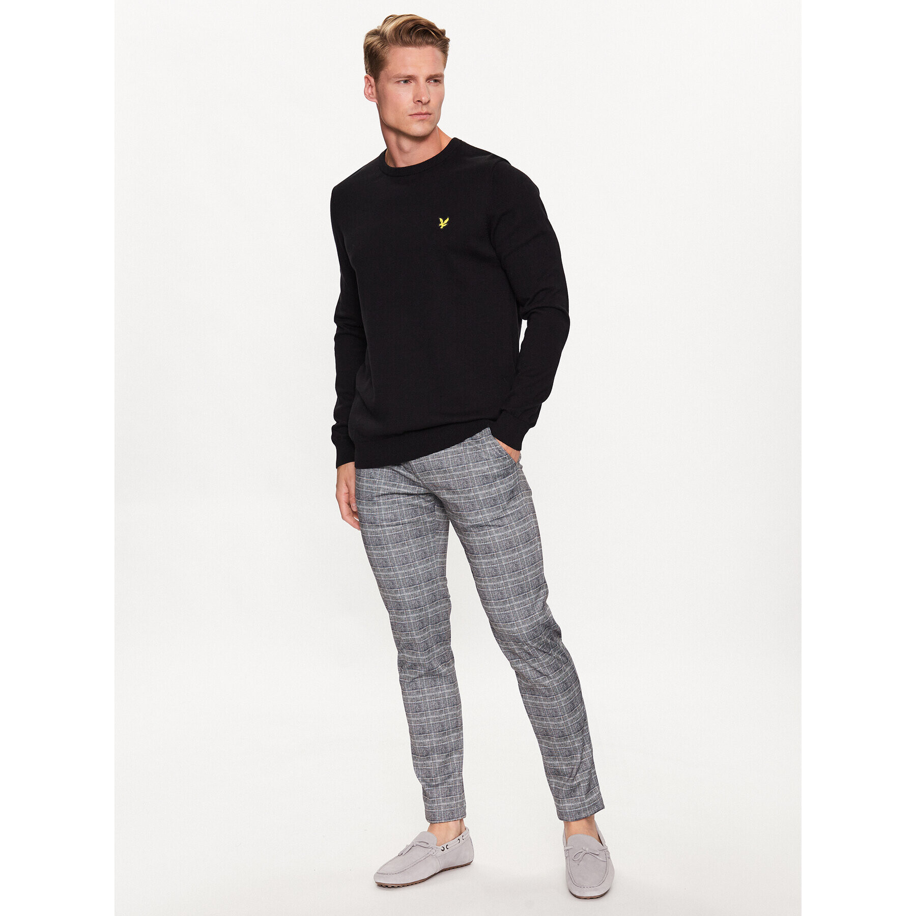 Lyle & Scott Mikina Cotton Crew Neck Jumper KN821V Černá Regular Fit - Pepit.cz